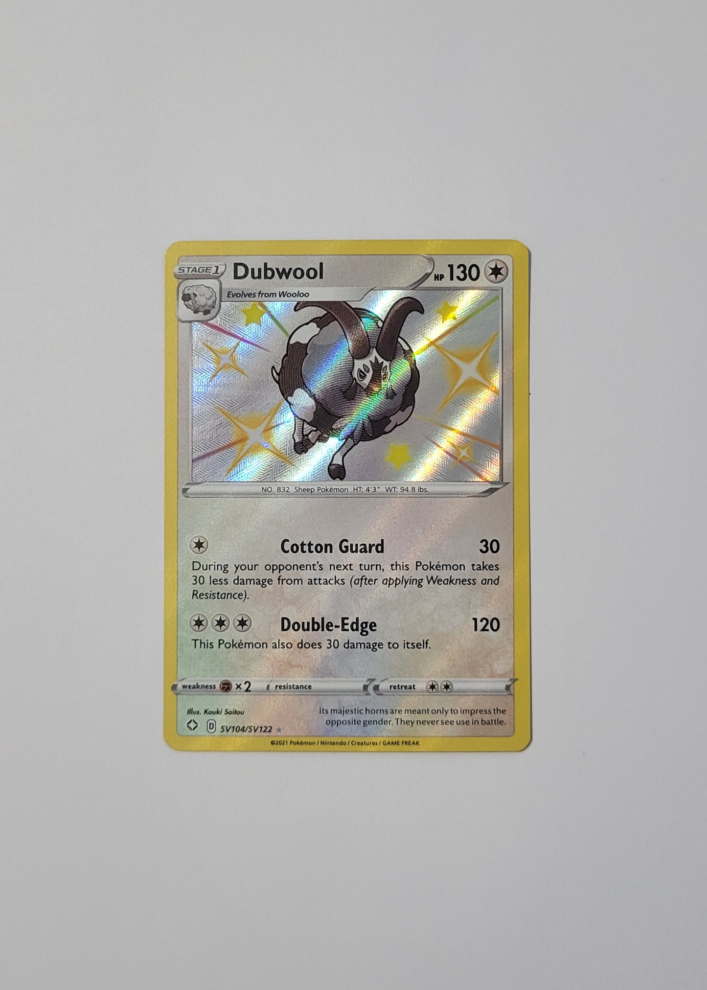 Dubwool SV104/SV122 - Shining Fates: Shiny Vault