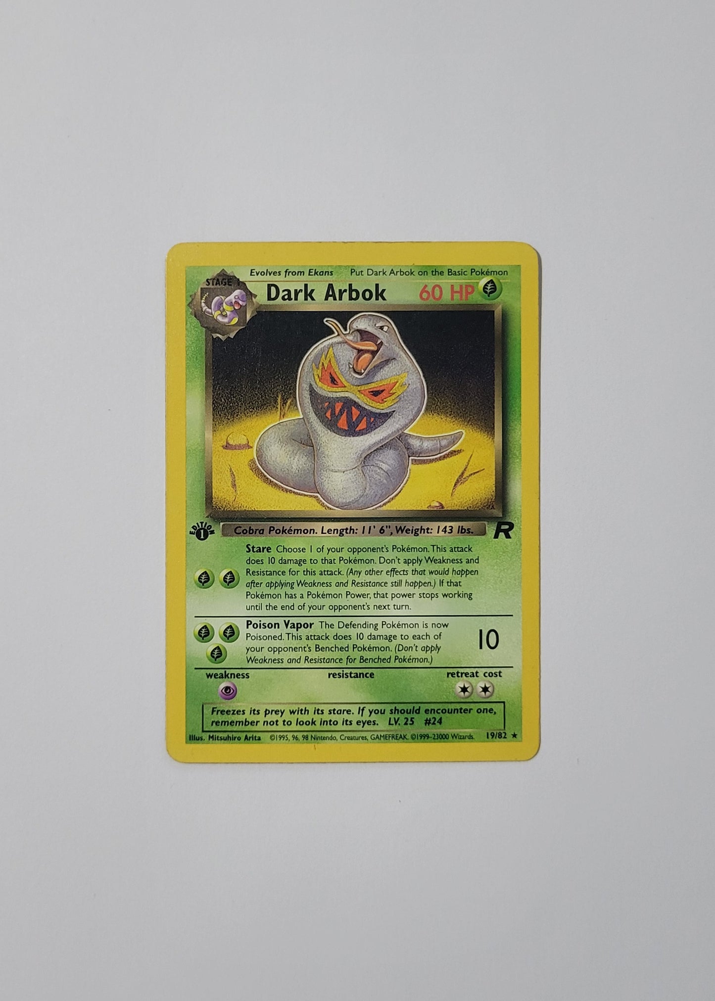 Dark Arbok 19/82 - Team Rocket (1st Edition)