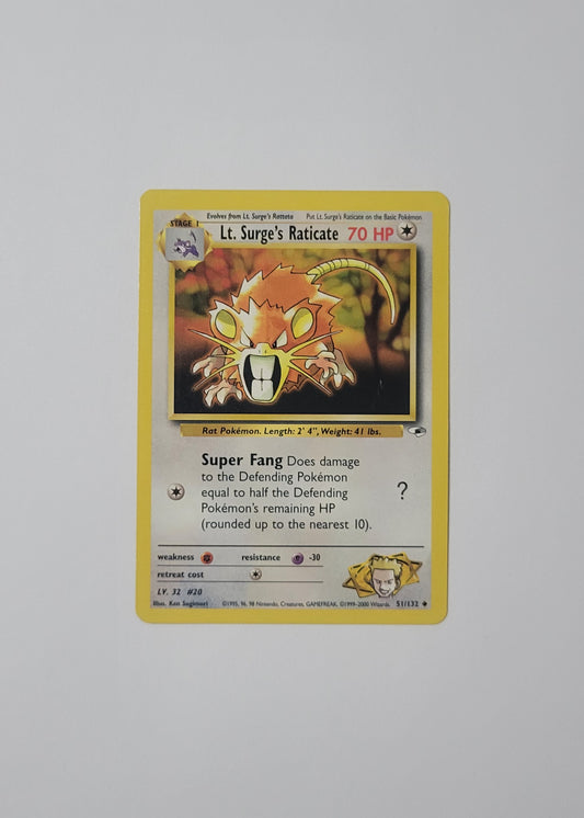Lt. Surges Raticate 51/132 - Gym Heroes
