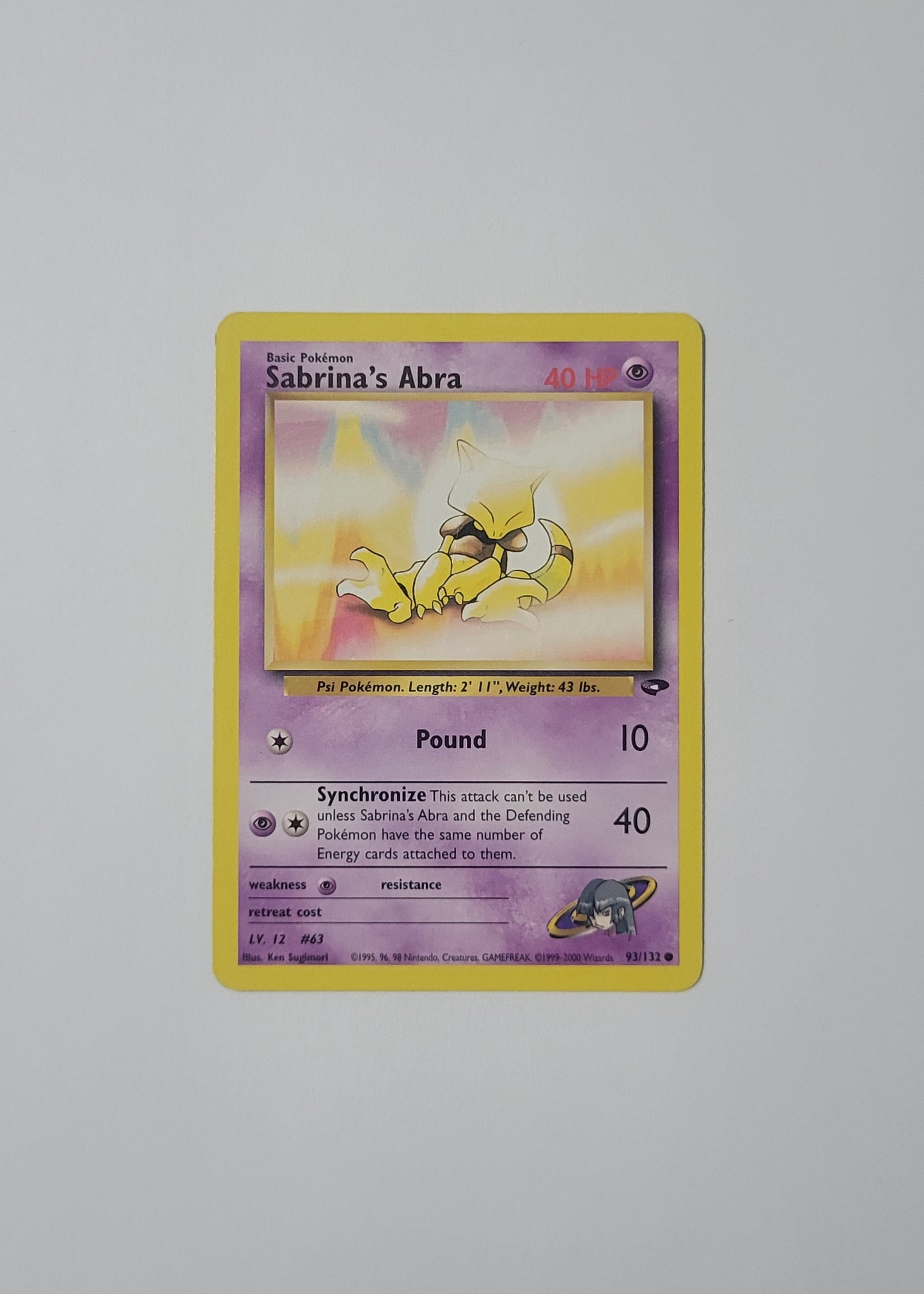 Sabrina's Abra 93/132 - Gym Challenge