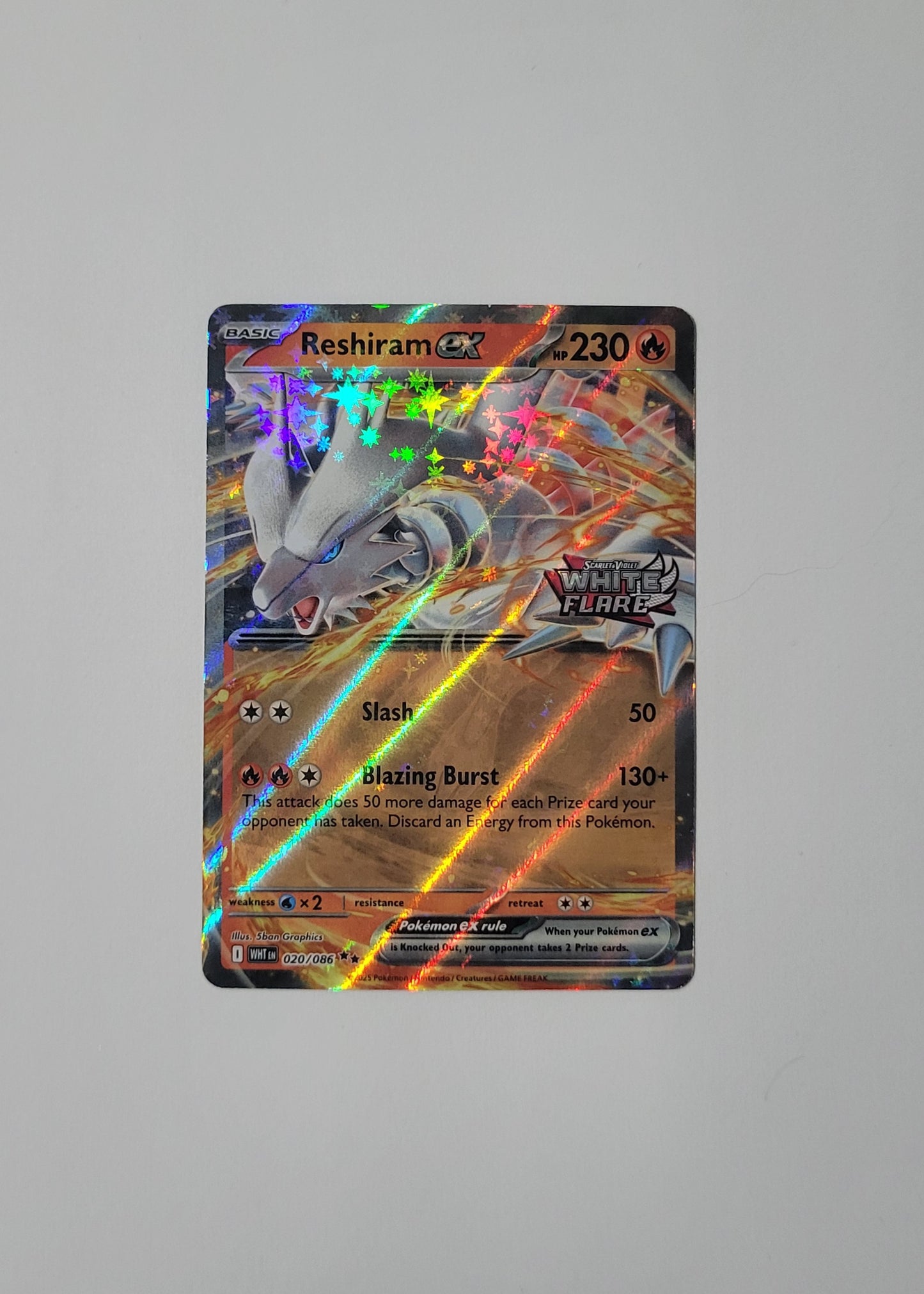 Reshiram ex 020/086 (Stamped) - White Flare