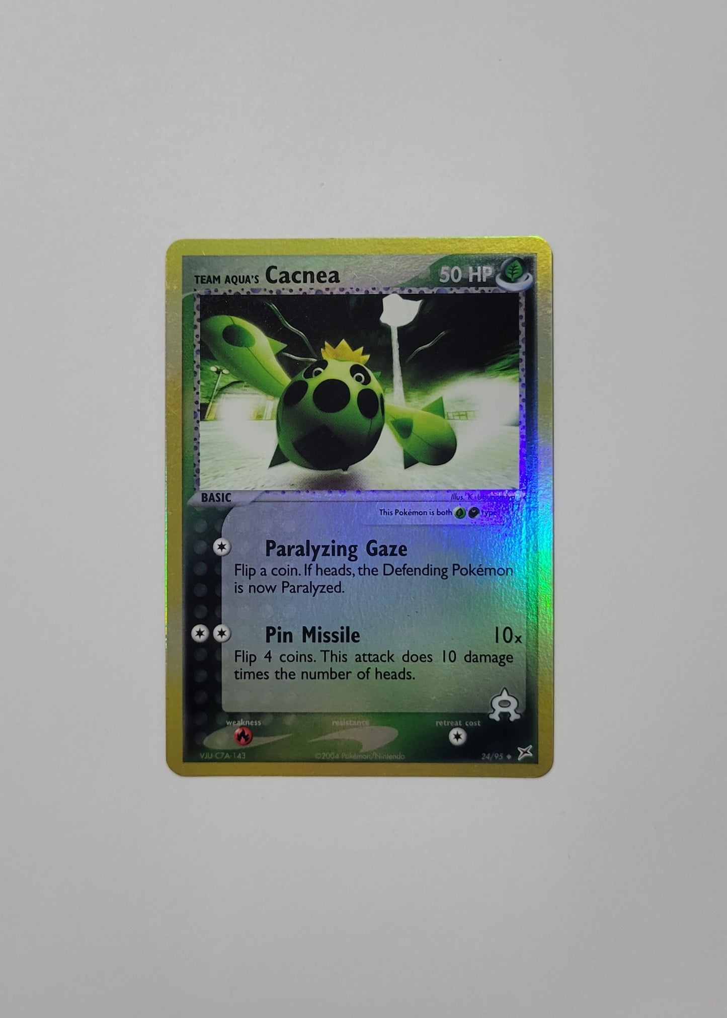 Team Aqua's Cacnea 24/95 (Reverse Holo) - EX Team Magma vs. Team Aqua