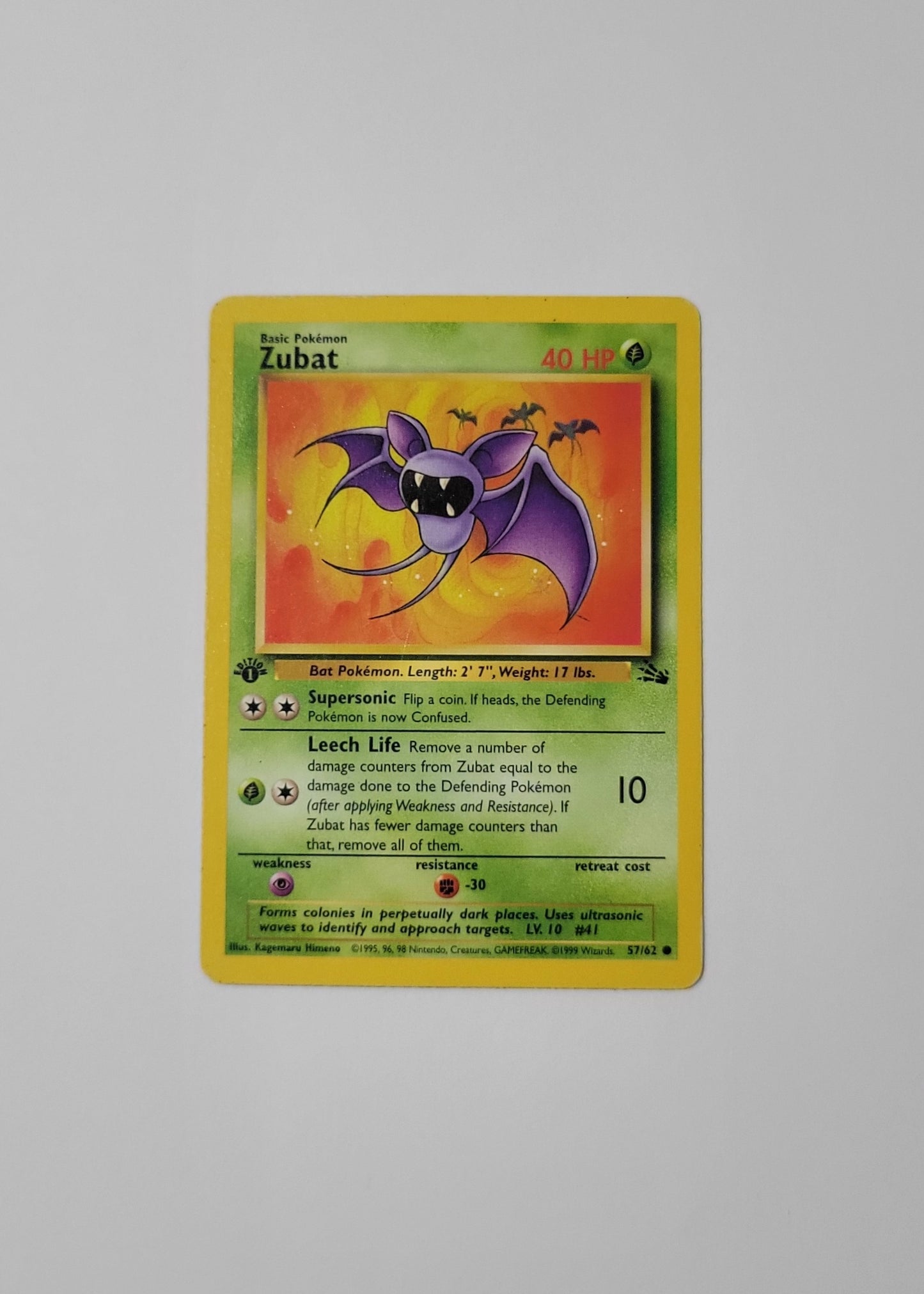 Zubat 57/62 - Fossil (1st Edition)