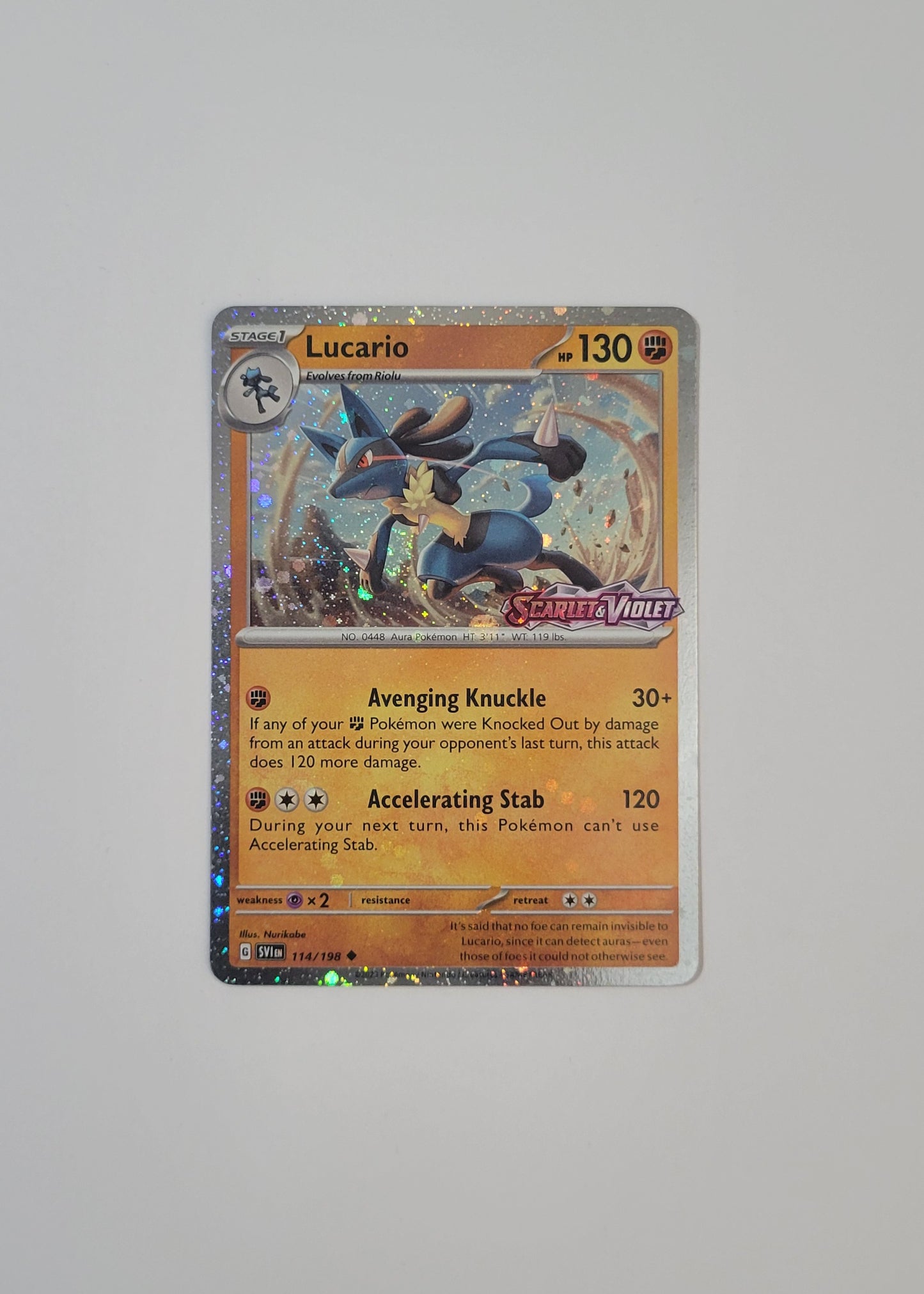 Lucario 114/198 (Stamped) - Scarlet & Violet Base Base Set