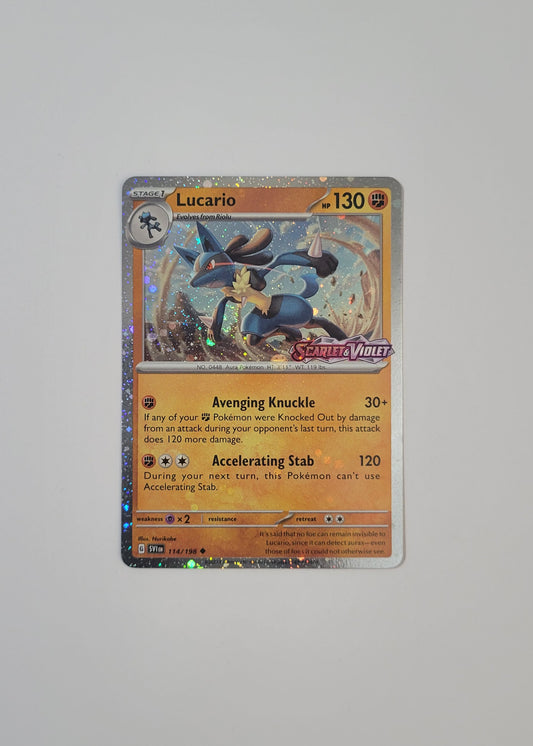 Lucario 114/198 (Stamped) - Scarlet & Violet Base Base Set