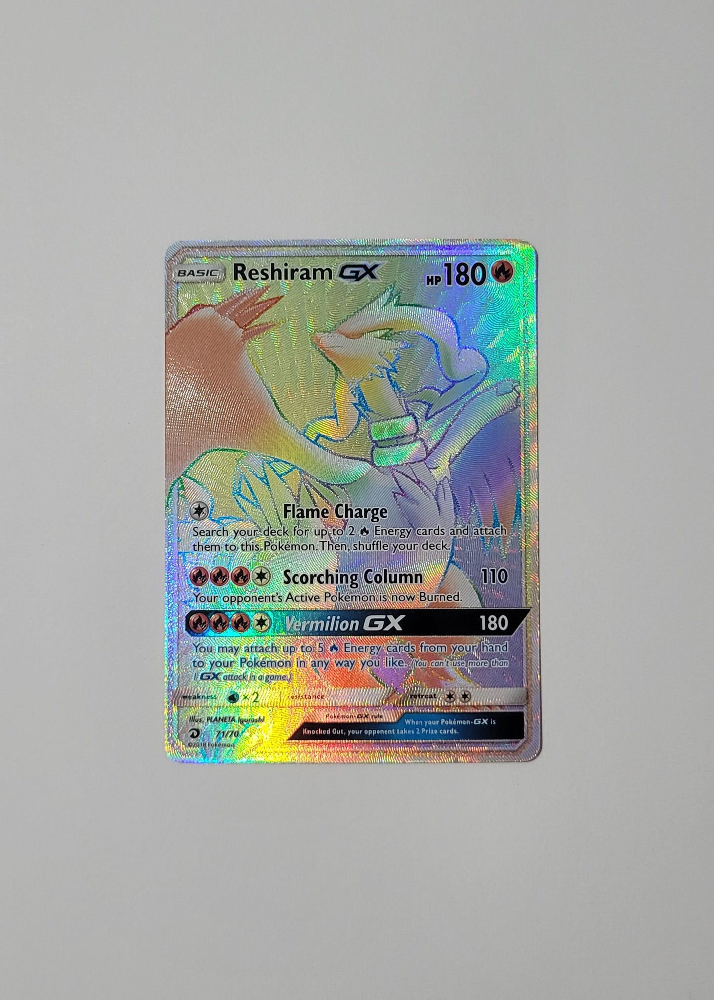 Reshiram GX 71/70 - Dragon Majesty