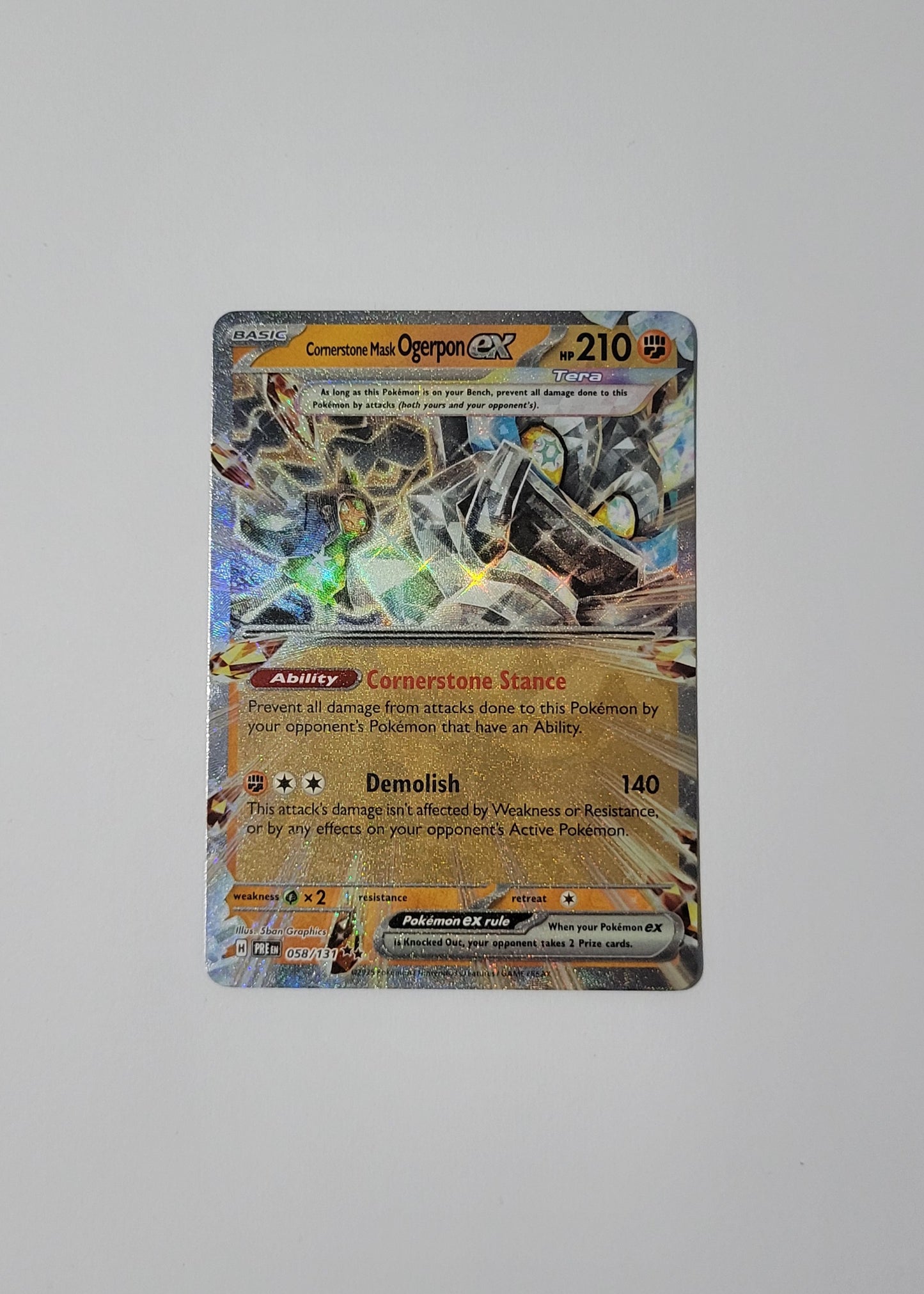 Cornerstone Mask Ogerpon ex 058/131 - Prismatic Evolutions