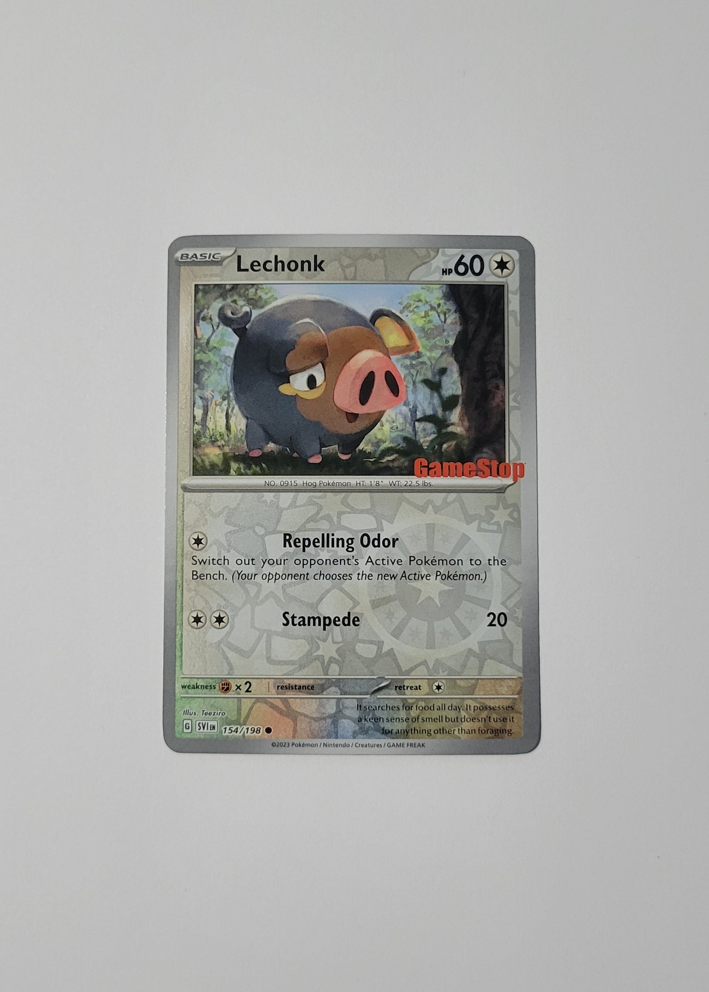 Lechonk 154/198 (Gamestop Stamped) - Scarlet & Violet Base Set