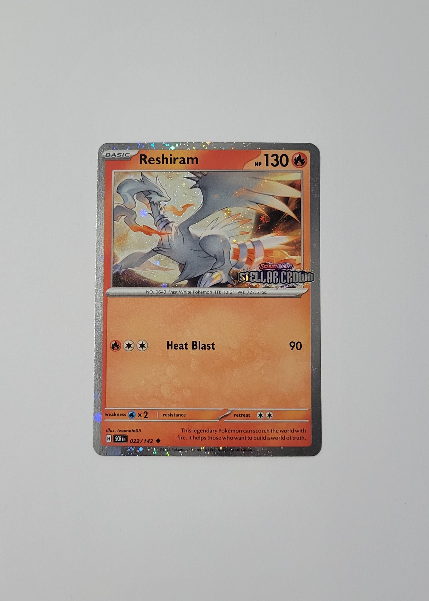Reshiram 022/142 (Stamped) - Stellar Crown