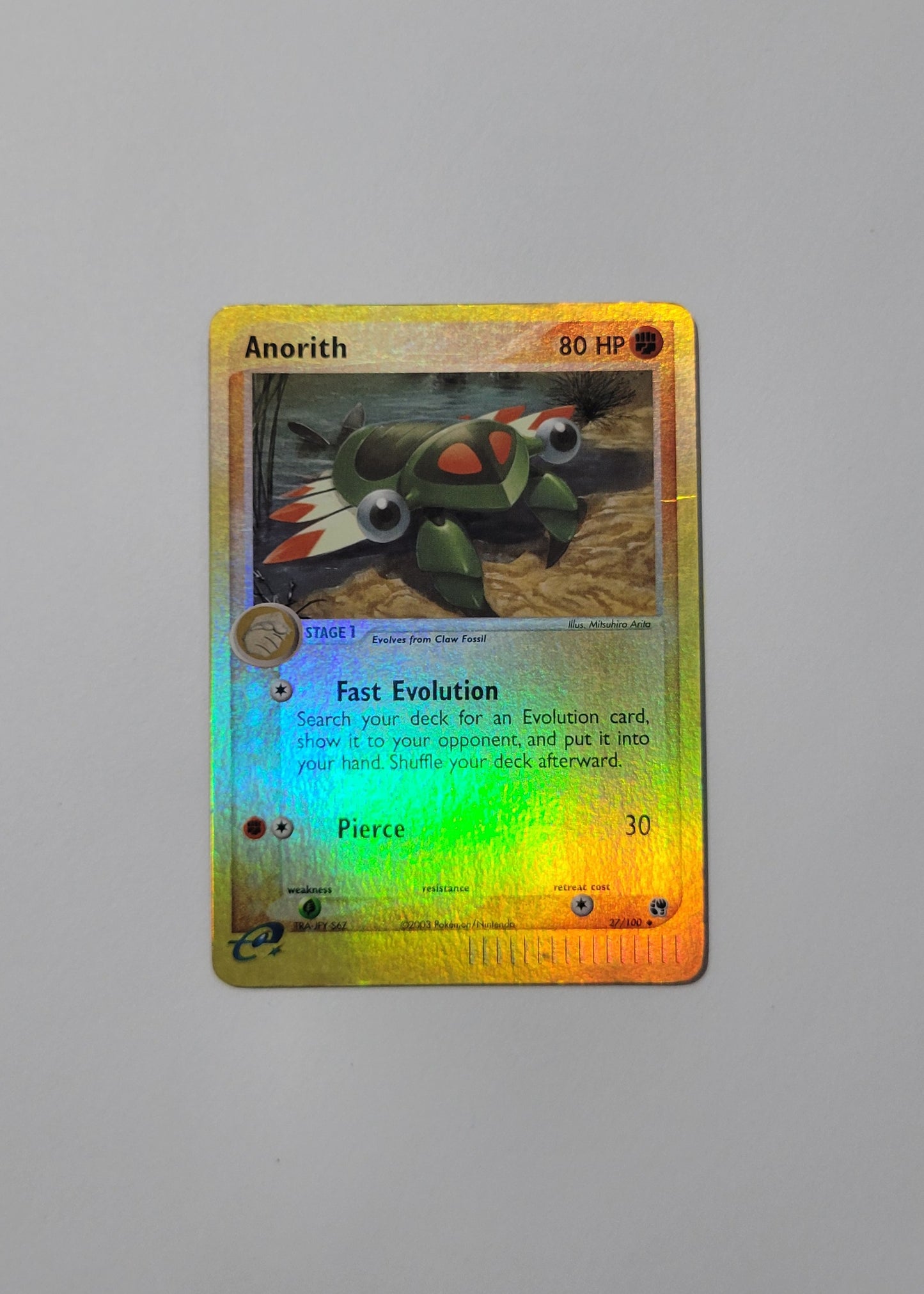 Anorith 27/100 (Reverse Holo) - EX Sandstorm
