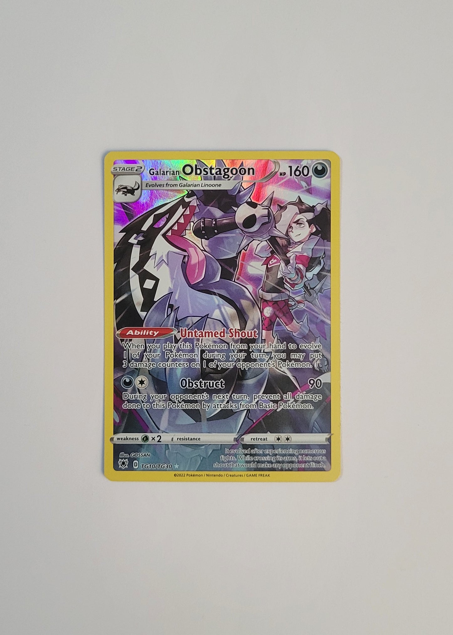 Galarian Obstagoon TG10/TG30 - Astral Radiance: Trainer Gallery