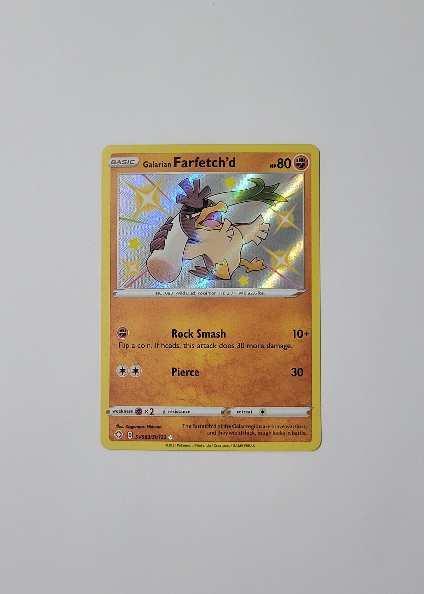 Galarian Farfetch'd SV063/SV122 - Shining Fates: Shiny Vault