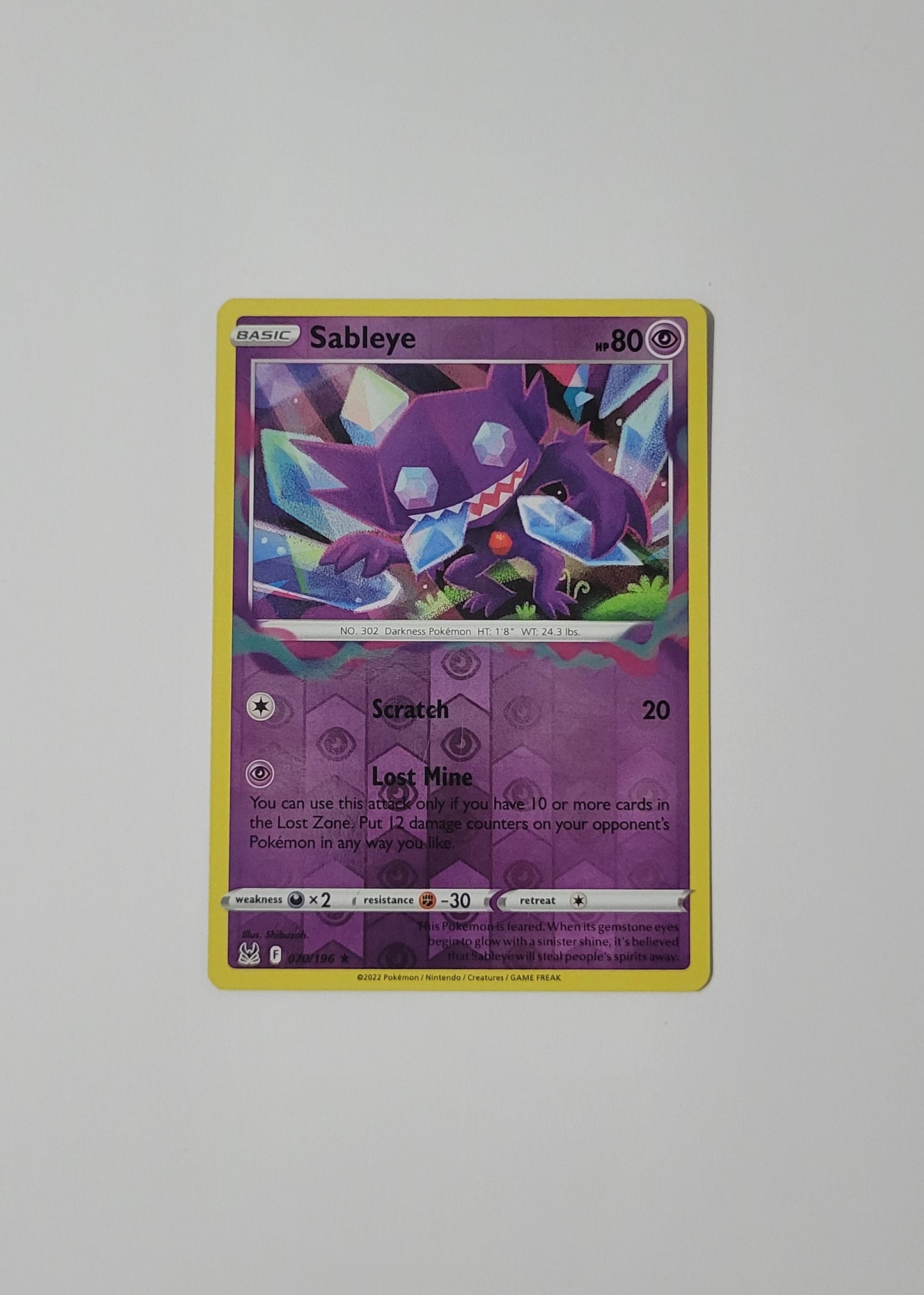 Sableye 070/196 (Reverse Holo) - Lost Origin