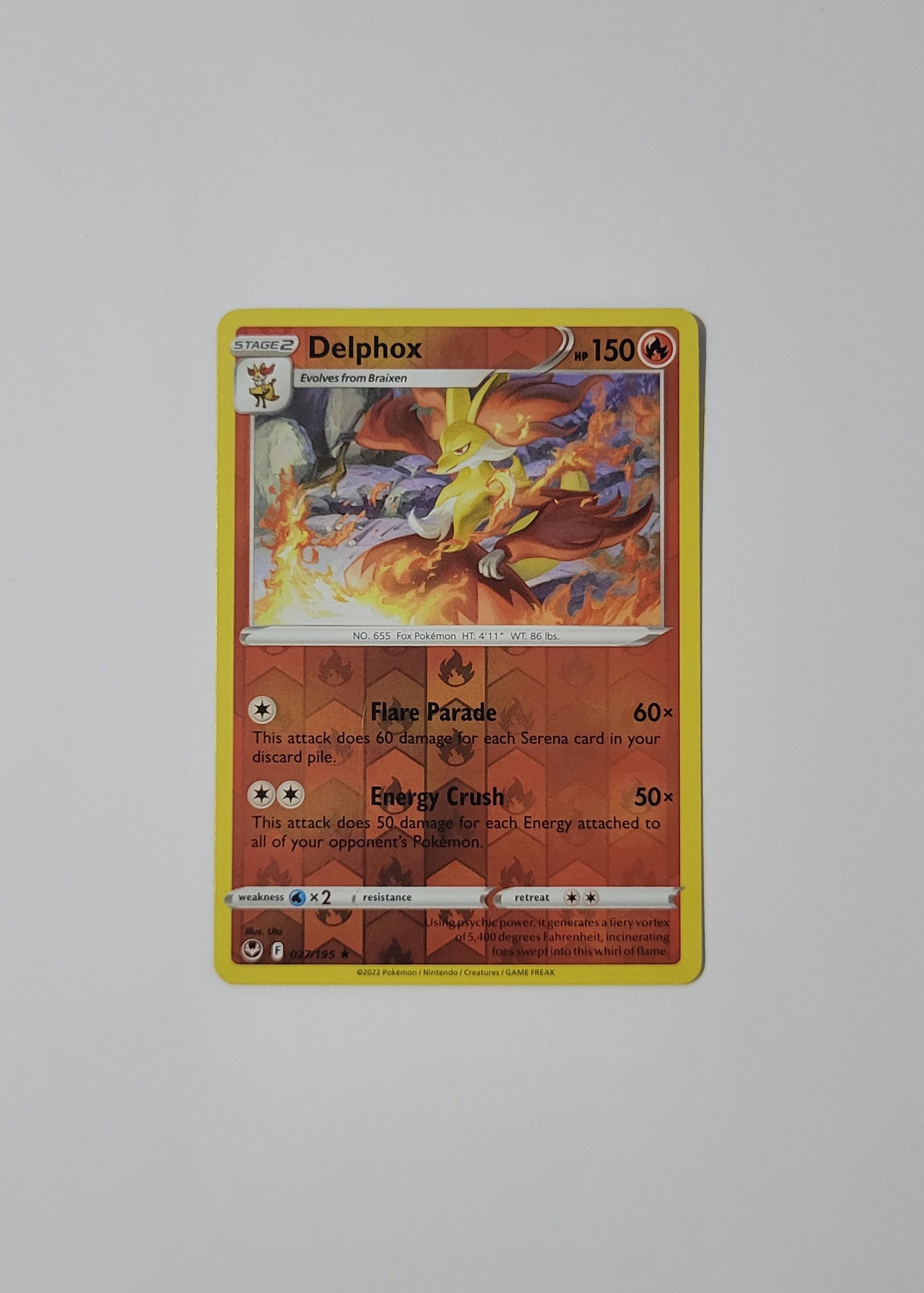 Delphox 027/195 (Reverse Holo) - Silver Tempest