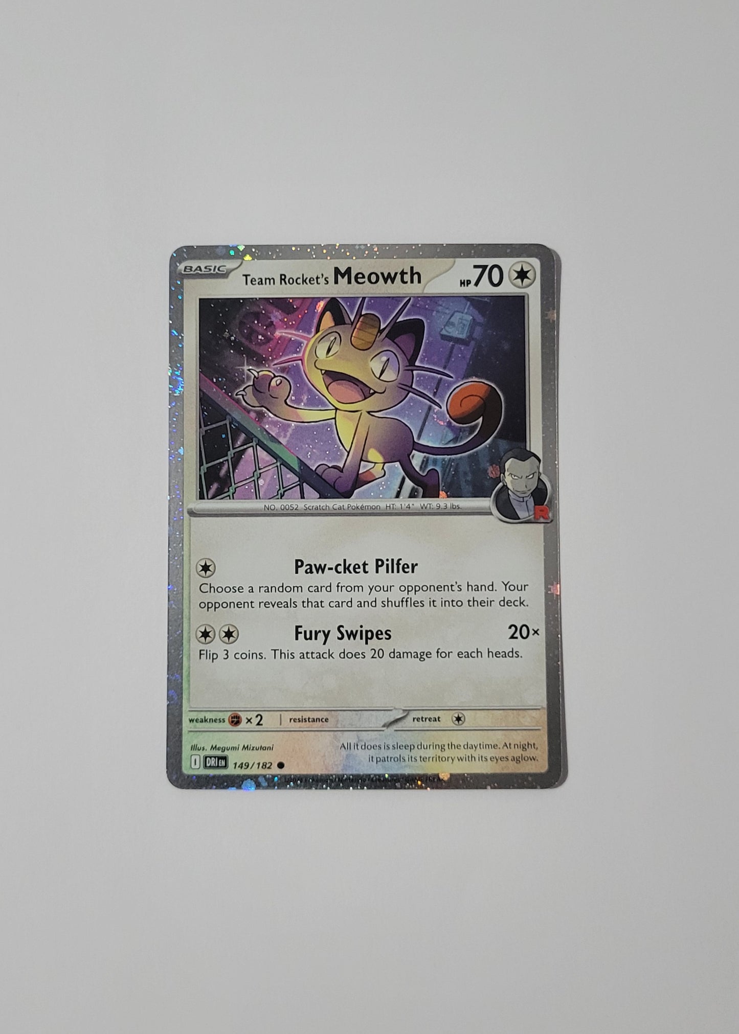 Team Rocket's Meowth 149/182 (Cosmos Holo) - Destined Rivals