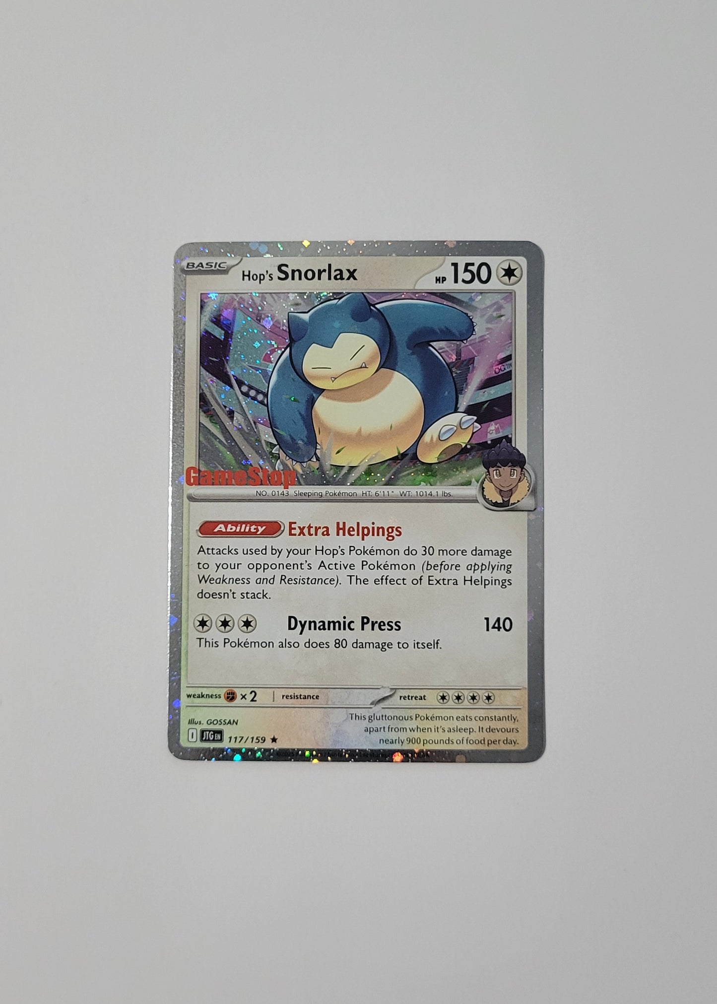 Hop's Snorlax 117/159 (Gamestop Stamped) - Journey Together