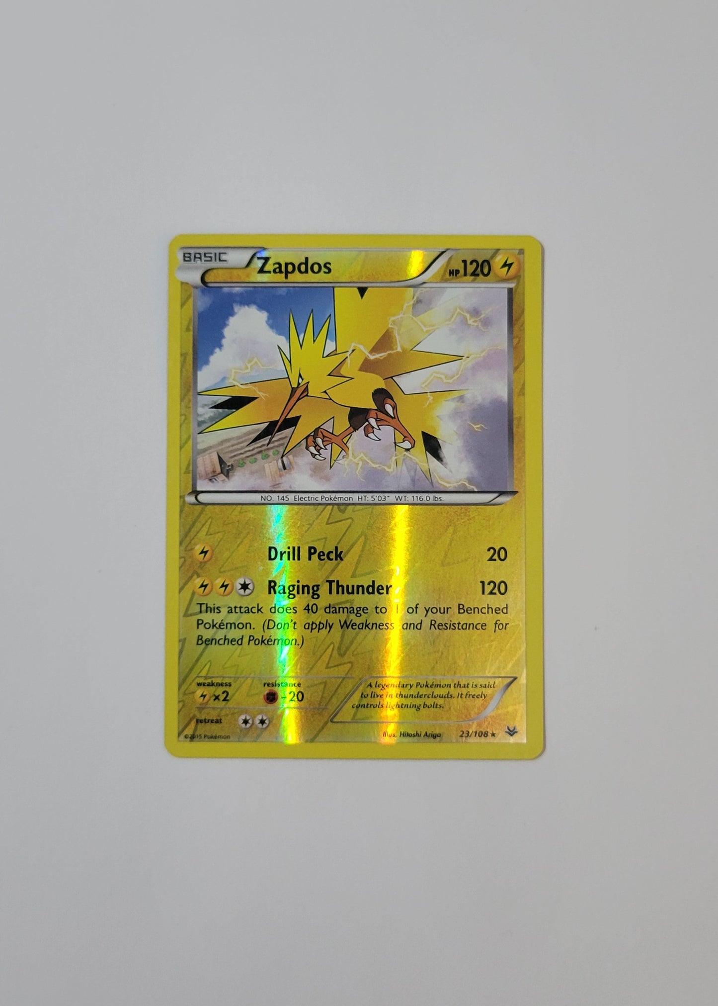 Zapdos 23/108 (Reverse Holo) - Roaring Skies