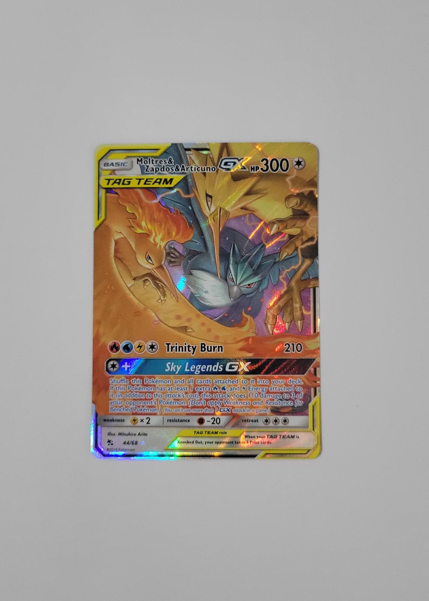 Moltres & Zapdos & Articuno GX 44/68 - Hidden Fates