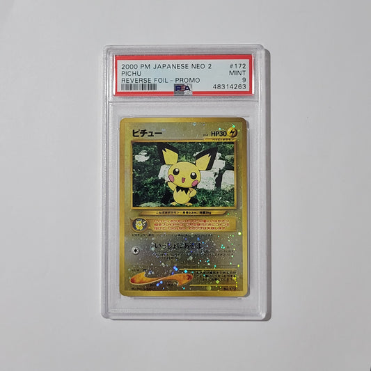 Pichu LV. 4 No. 172 - Neo Premium File 2 - PSA 9