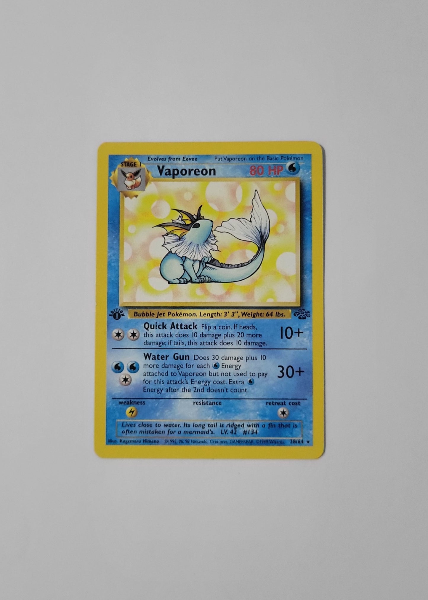 Vaporeon 28/64 - Jungle (1st Edition)