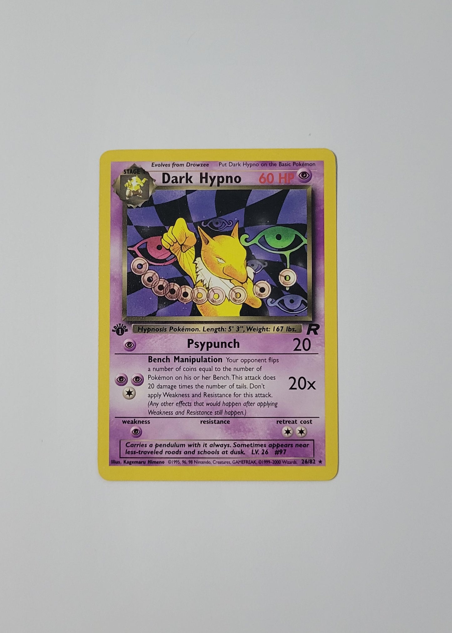 Dark Hypno 26/82 - Team Rocket (1st Edition)