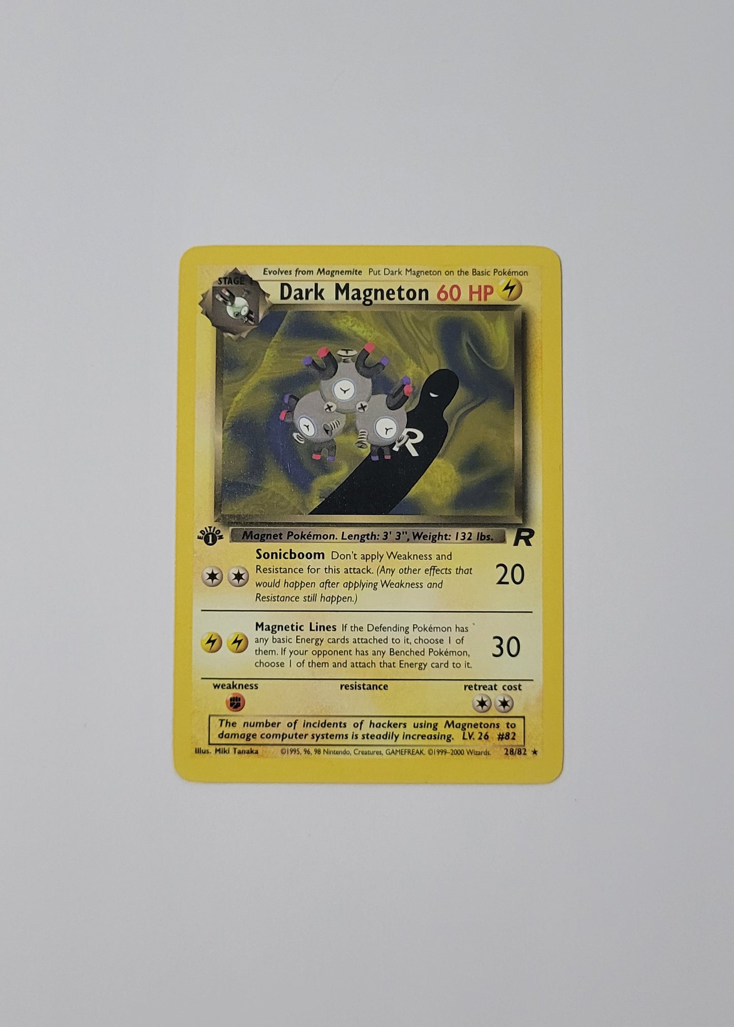 Dark Magneton 28/82 (Non-Holo) - Team Rocket (1st Edition)