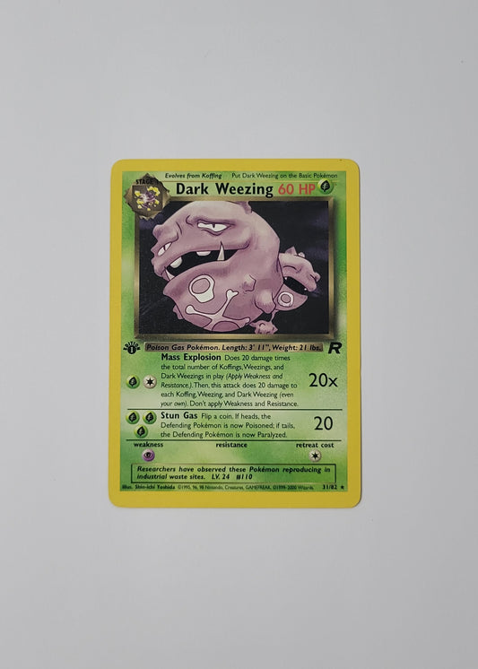 Dark Weezing 31/82 (Non-Holo) - Team Rocket (1st Edition)
