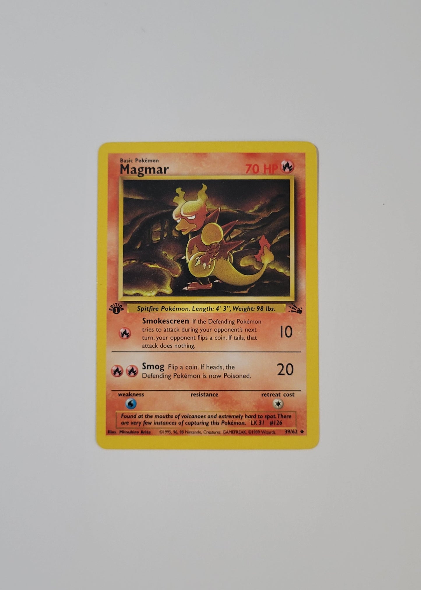 Magmar 39/62 - Fossil (1st Edition)
