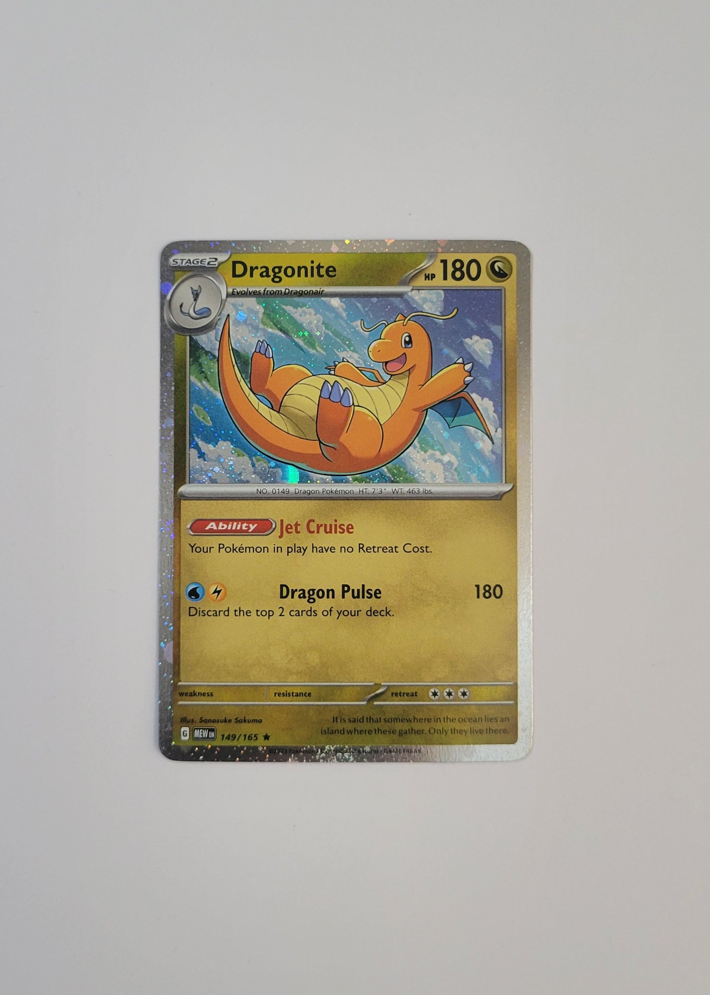 Dragonite 149/165 (Cosmos Holo) - 151