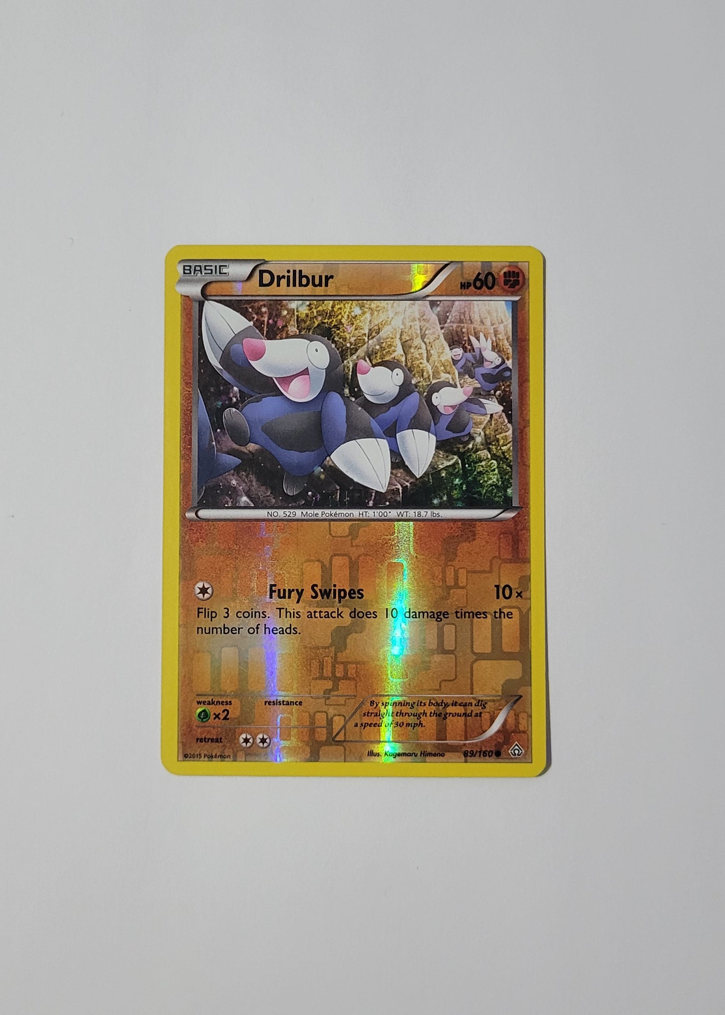 Drilbur 89/160 (Reverse Holo) - Primal Clash