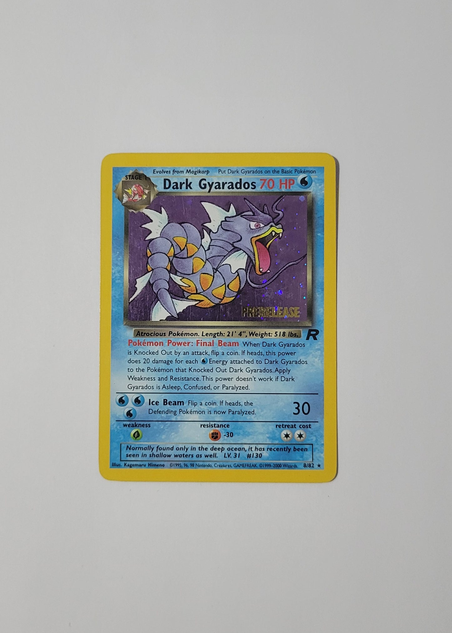 Dark Gyarados 8/82 (Prerelease) - Team Rocket