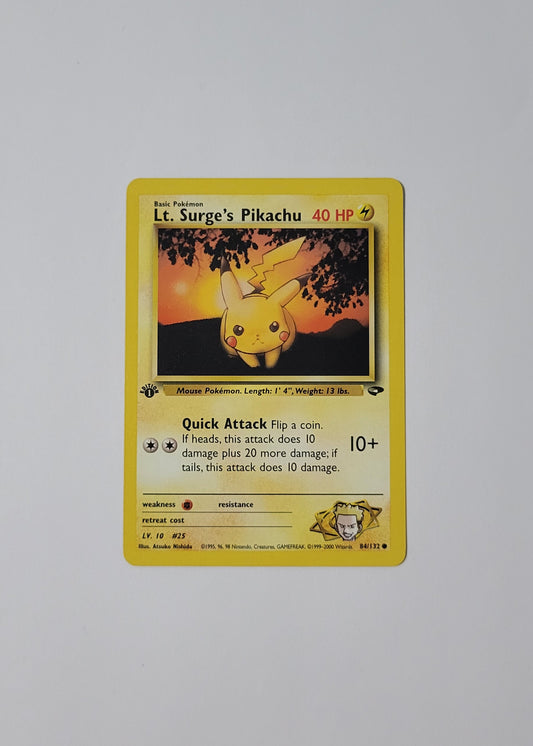 Lt. Surge's Pikachu 84/132 - Gym Challenge (1st Edition)