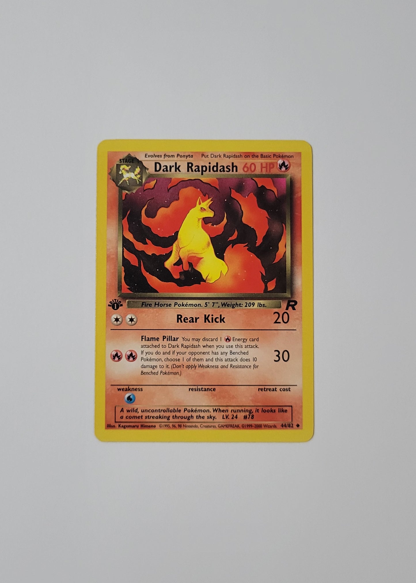 Dark Rapidash 44/82 - Team Rocket (1st Edition)