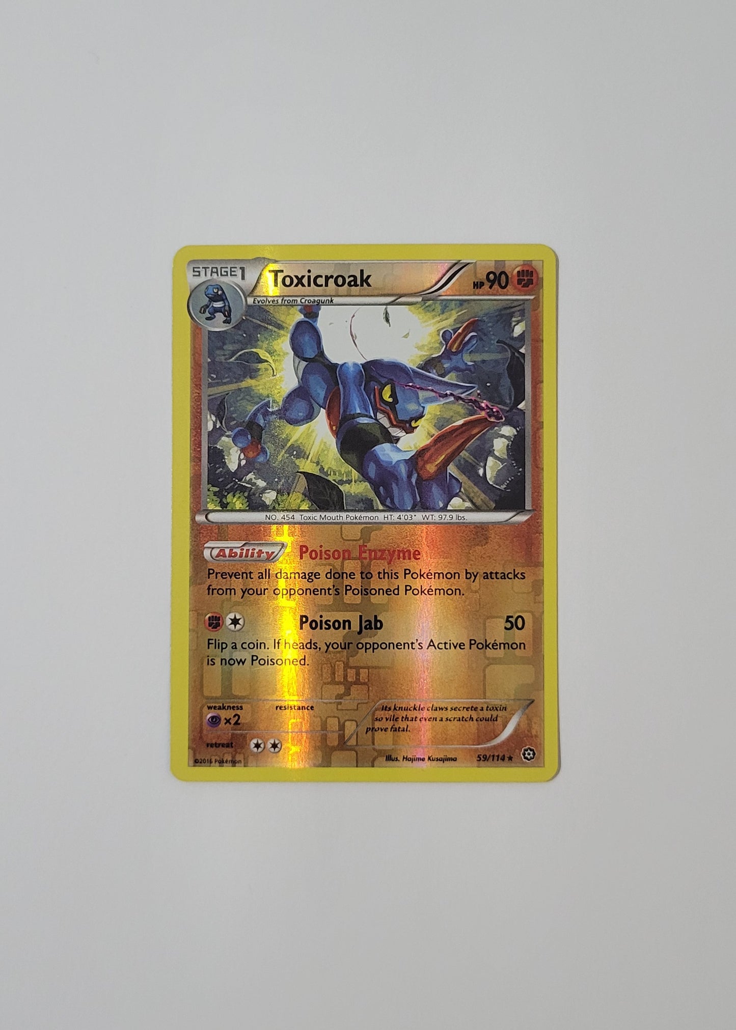 Toxicroak 59/114 (Reverse Holo) - Ancient Origins