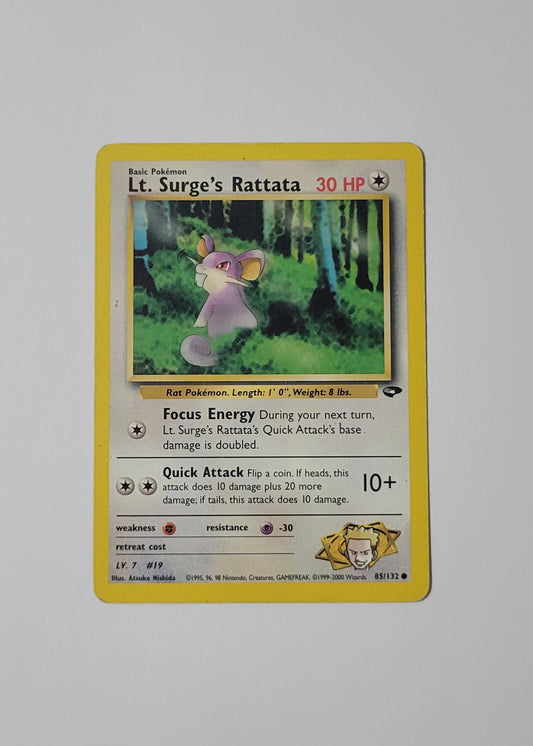 Lt. Surge's Rattata 85/132 - Gym Challenge
