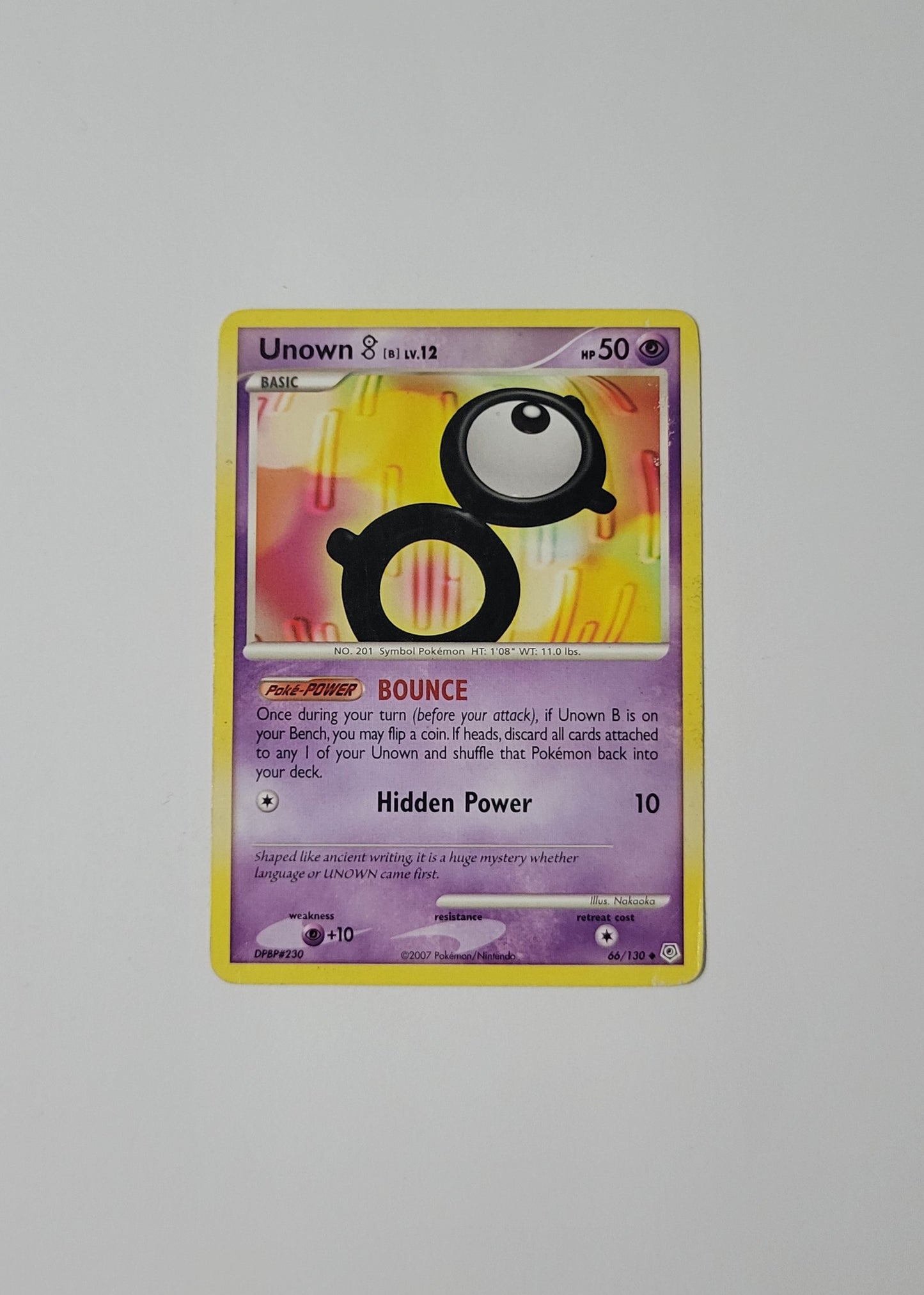 Unown [B] 66/130 - Diamond & Pearl Base Set