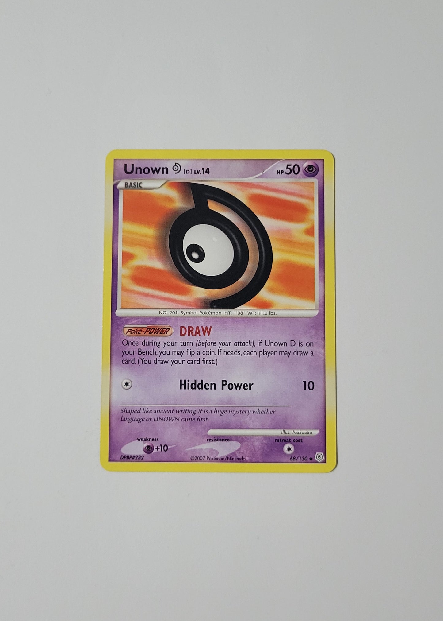 Unown [D] 68/130 - Diamond & Pearl Base Set