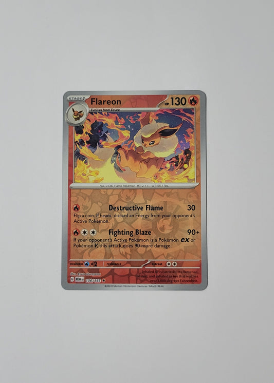 Flareon 136/165 (Reverse Holo) - 151