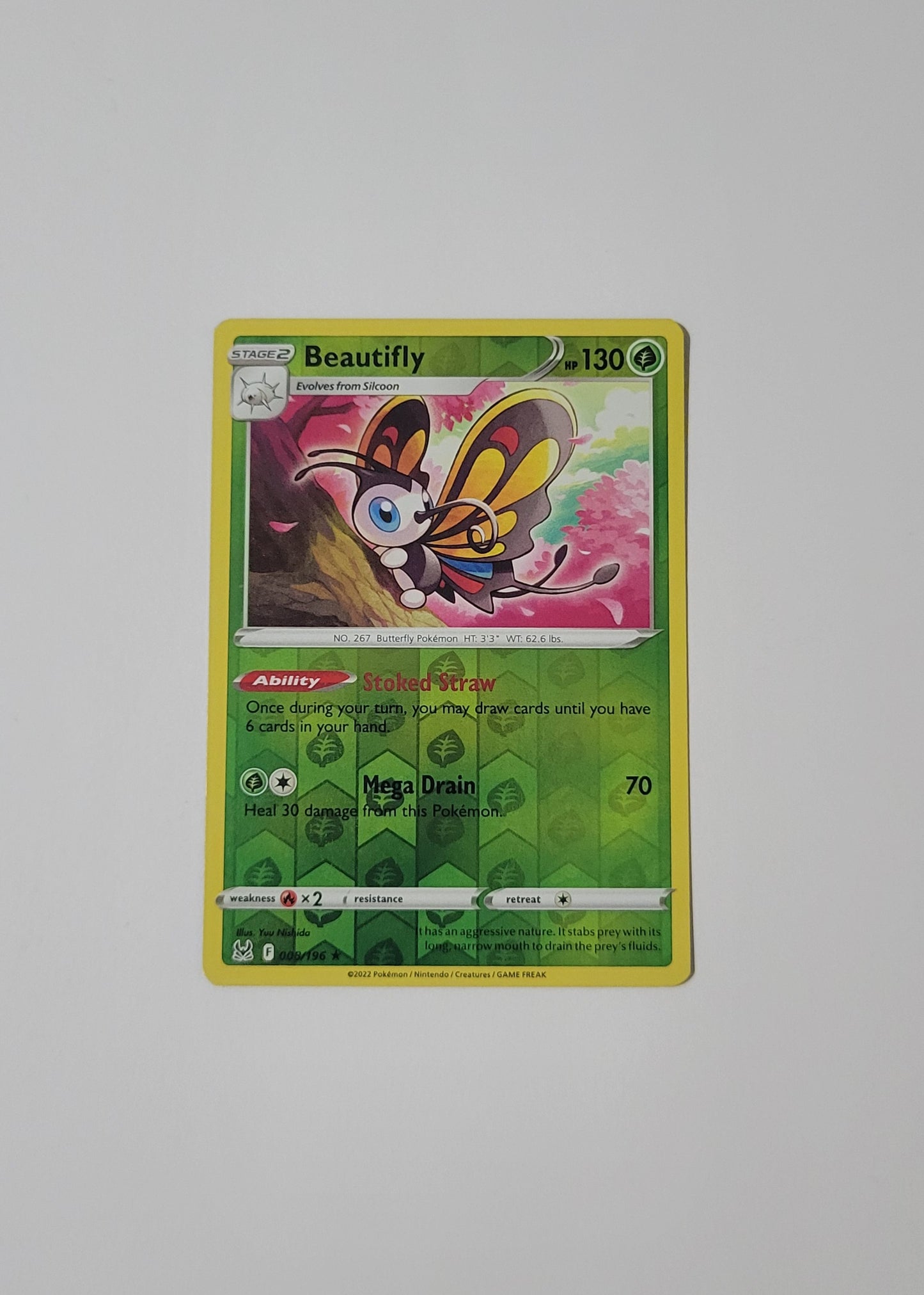 Beautifly 008/196 (Reverse Holo) - Lost Origin