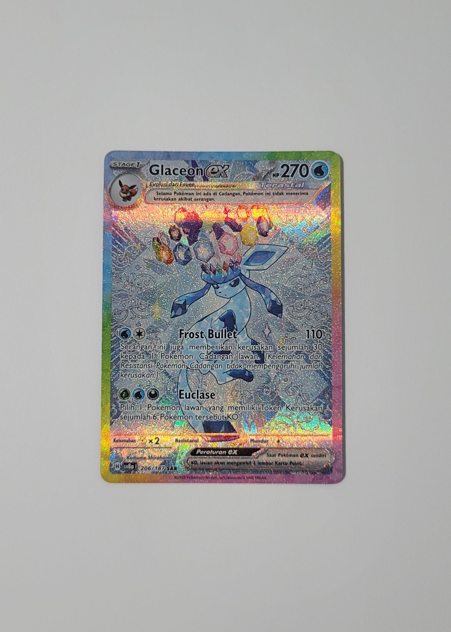 Glaceon ex 206/187 - Terastal Fest ex (Indonesian)