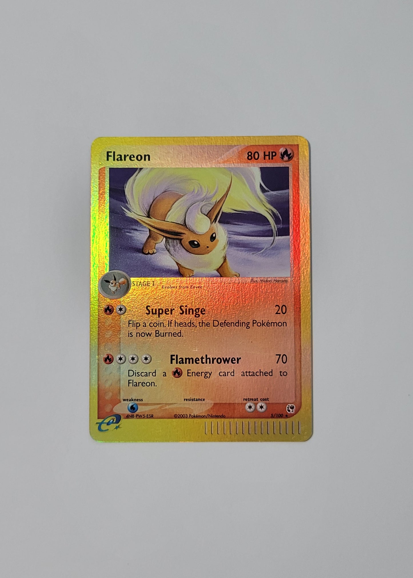 Flareon 5/100 (Reverse Holo) - EX Sandstorm