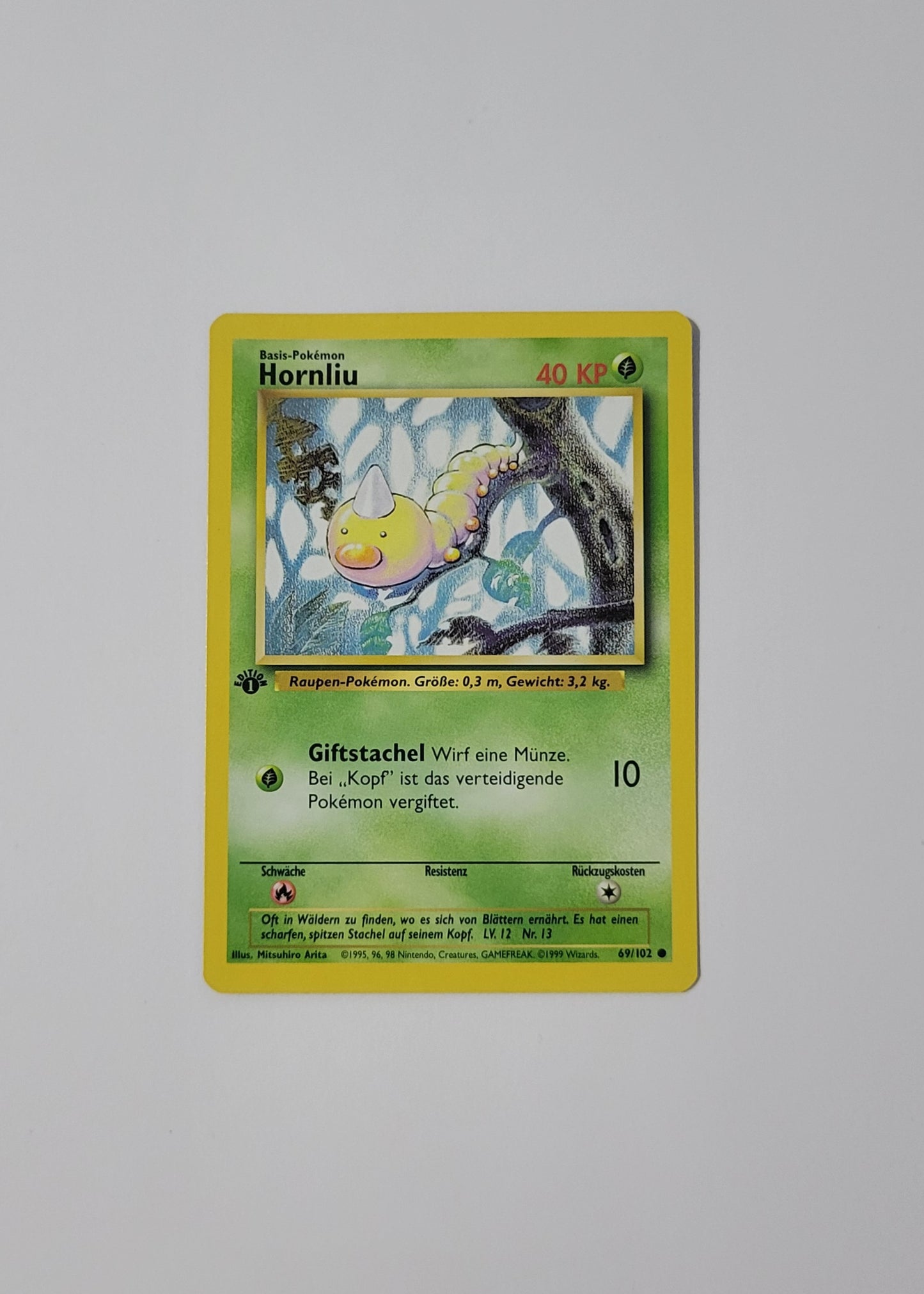 Weedle [Hornliu] 69/102 - Base Set (German, 1st Edition)