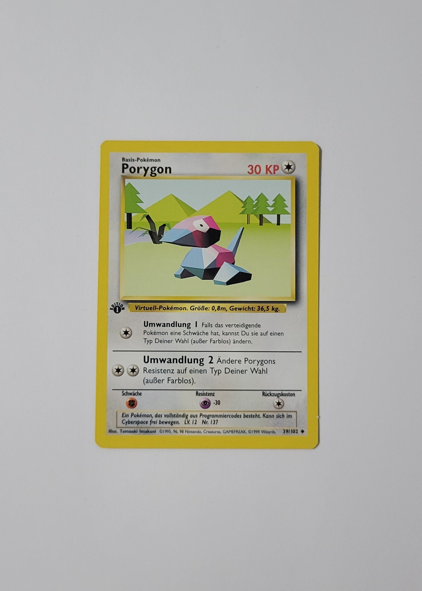 Porygon 39/102 - Base Set (German, 1st Edition)