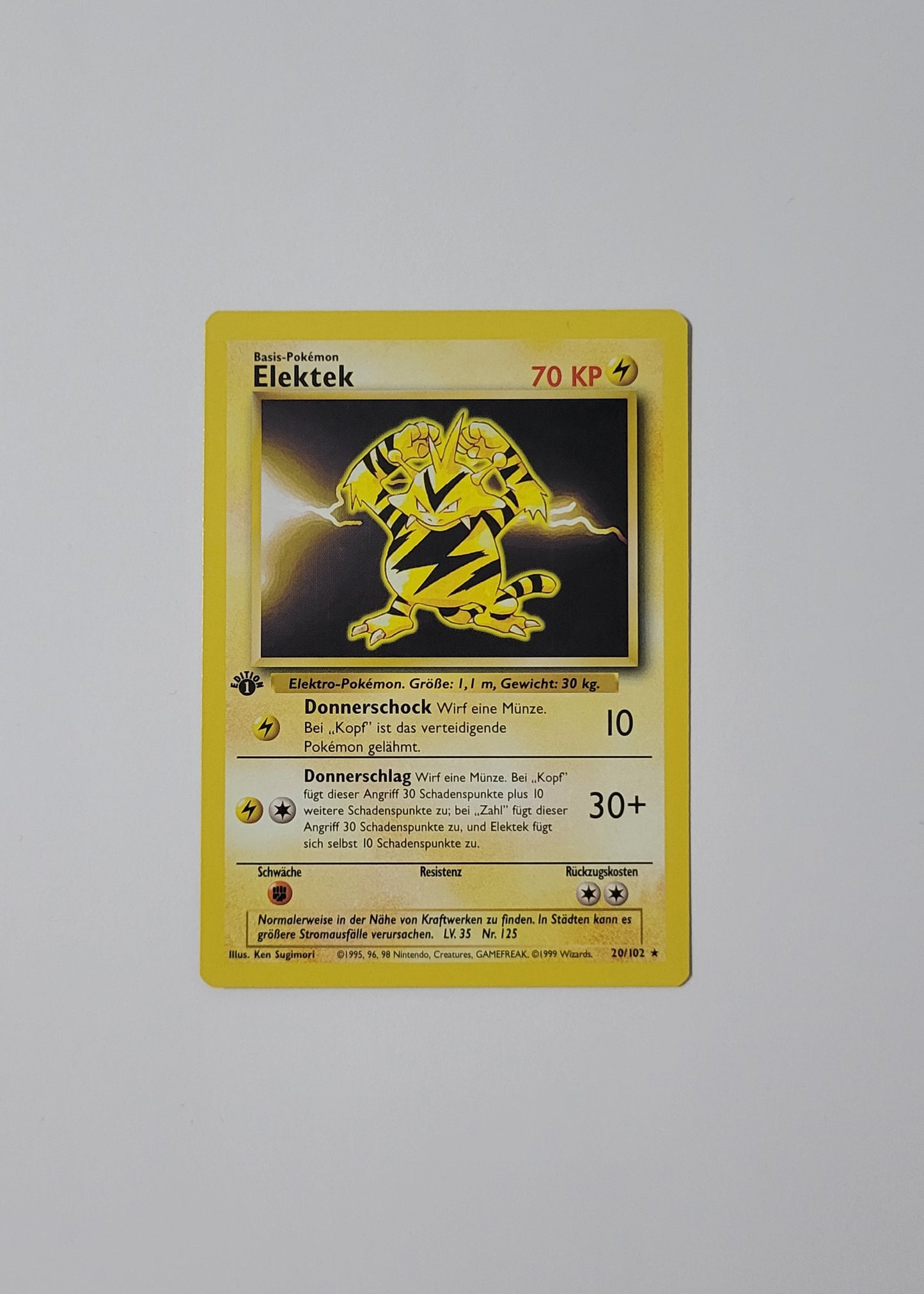 Electabuzz [Elektek] 20/102 - Base Set (German, 1st Edition)