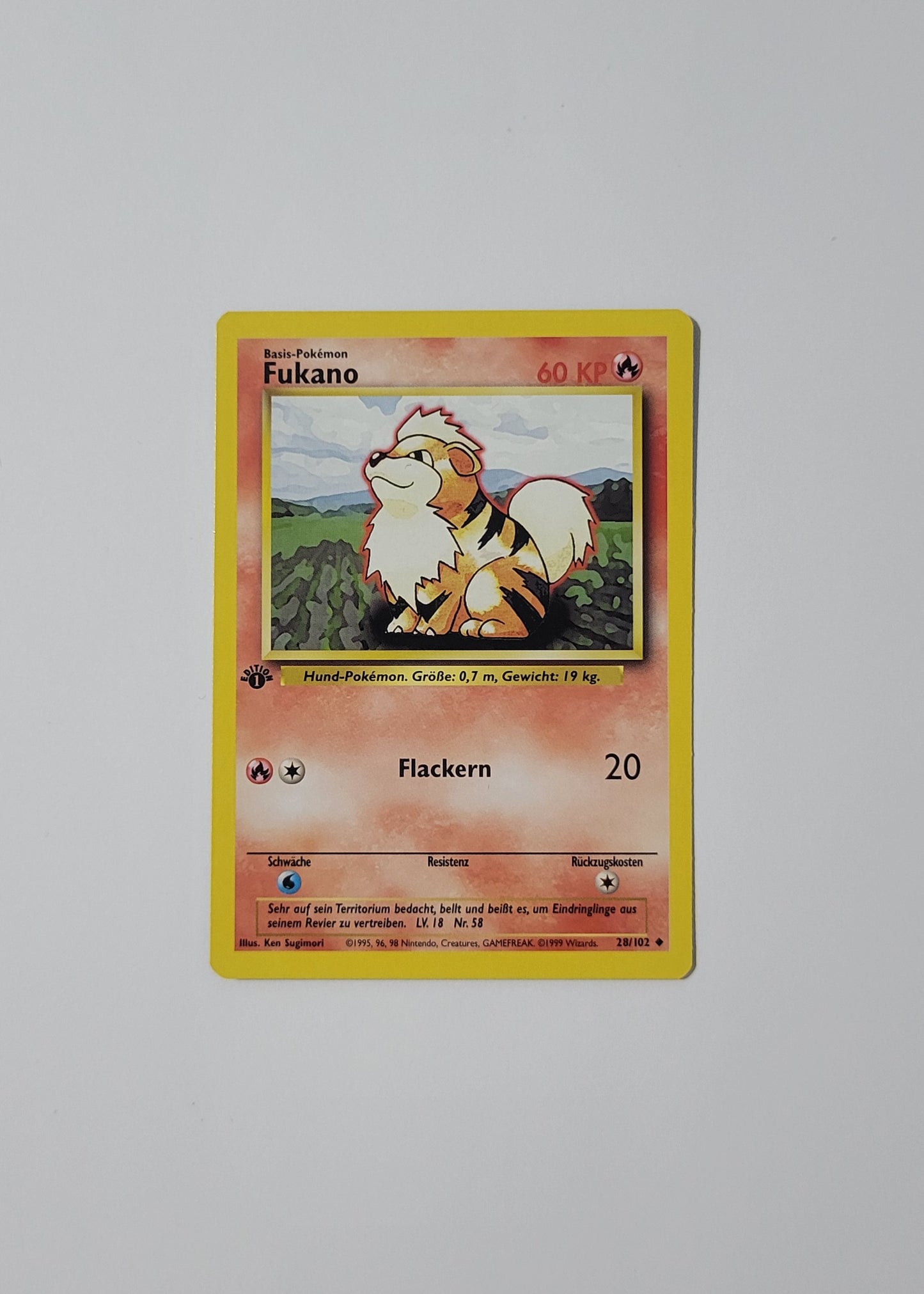 Growlithe [Fukano] 77/102 - Base Set (German, 1st Edition)
