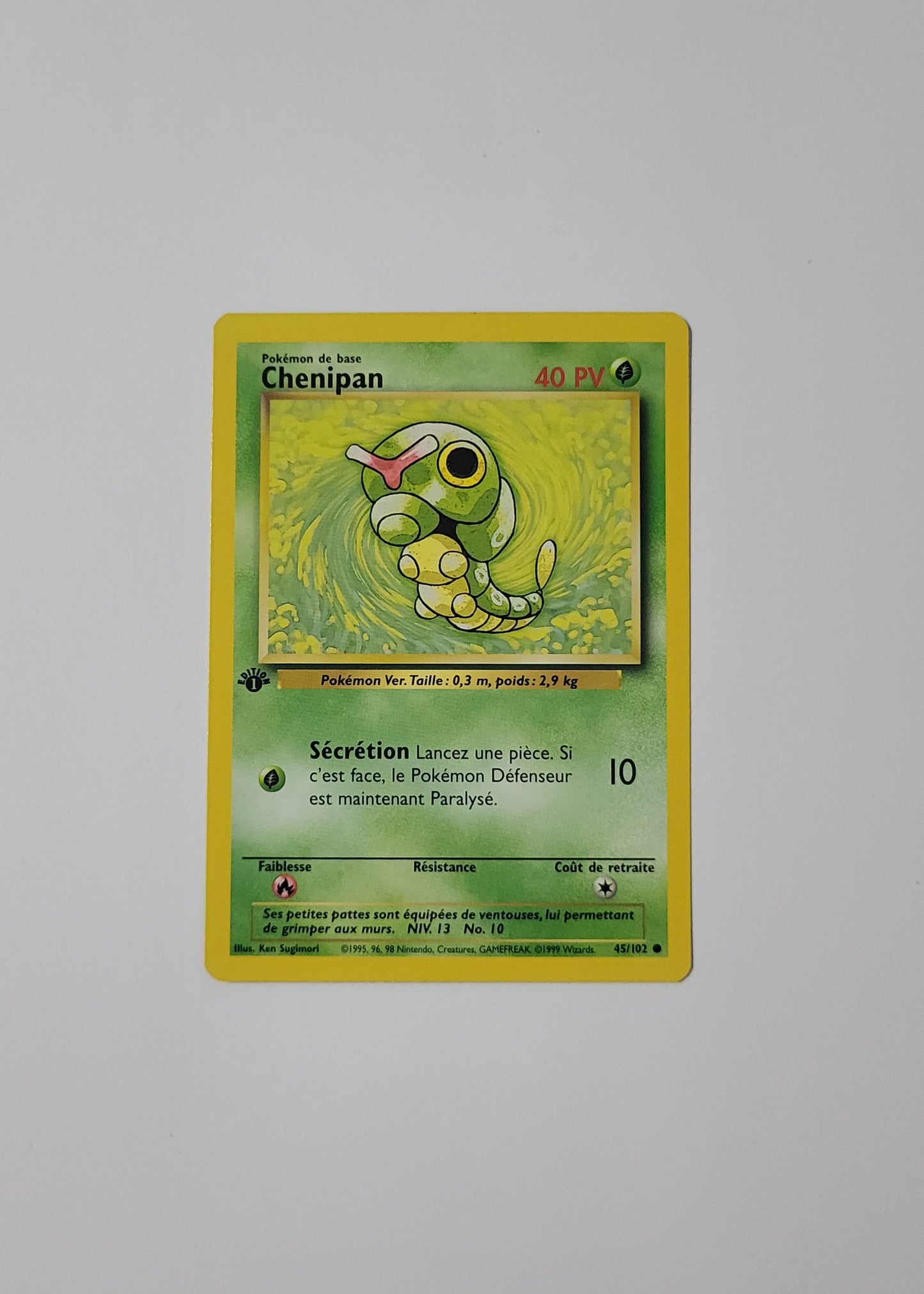 Caterpie [Chenipan] 45/102 - Base Set (French, 1st Edition)