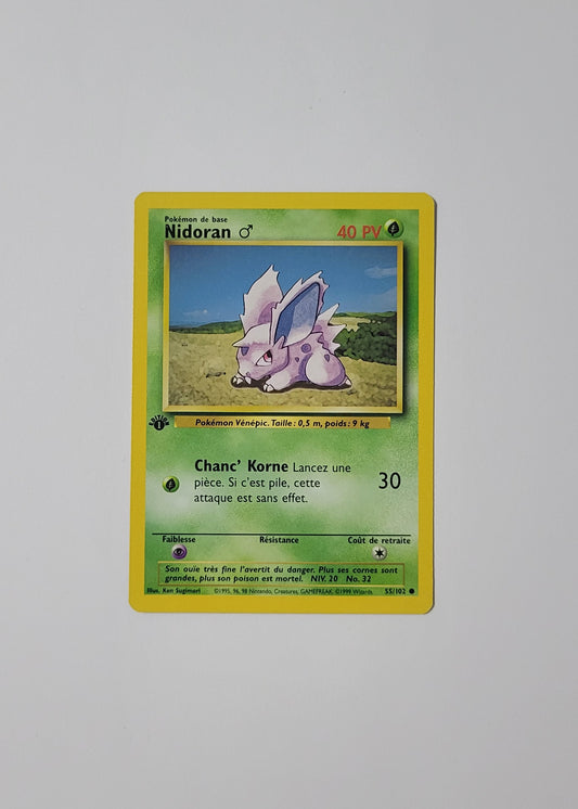 Nidoran♂ 55/102 - Base Set (French, 1st Edition)