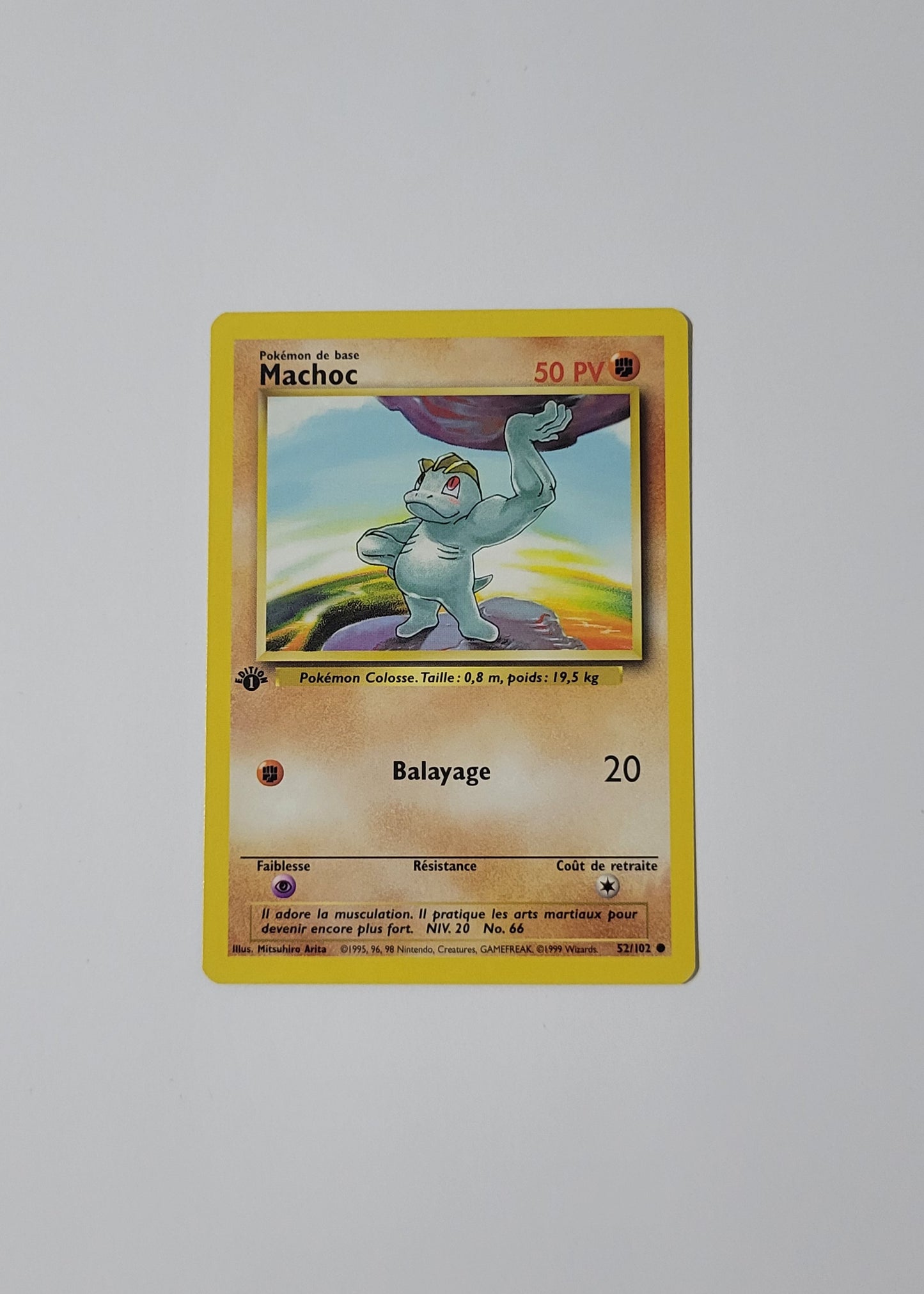 Machop [Machoc] 52/102 - Base Set (French, 1st Edition)