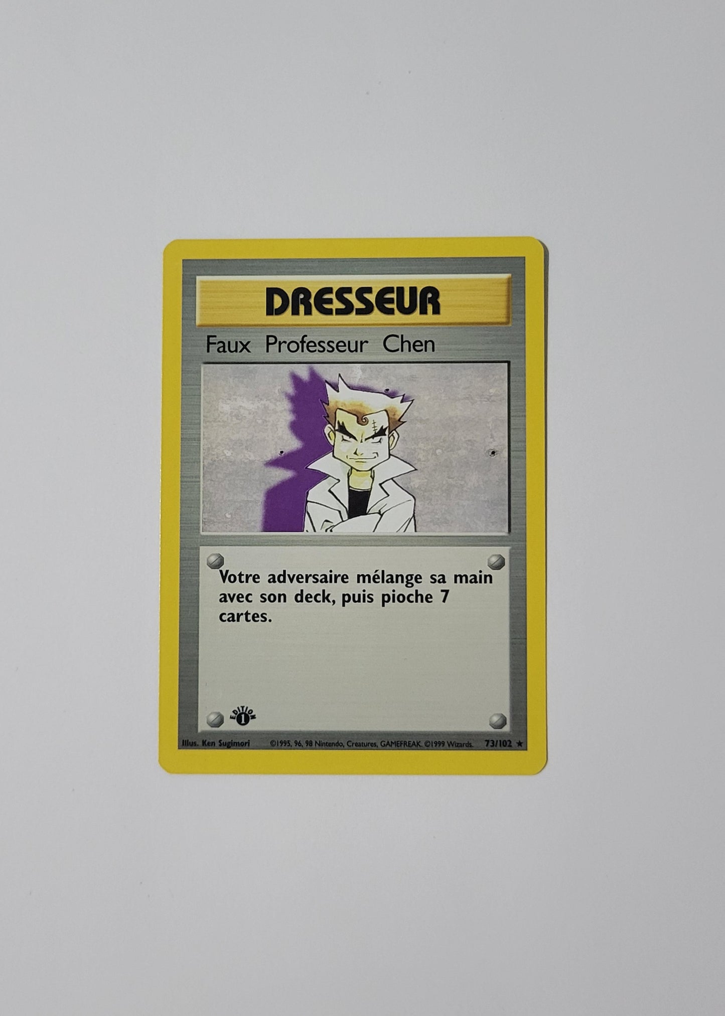 Imposter Professor Oak [Faux Professor Chen] 73/102 - Base Set (French, 1st Edition)
