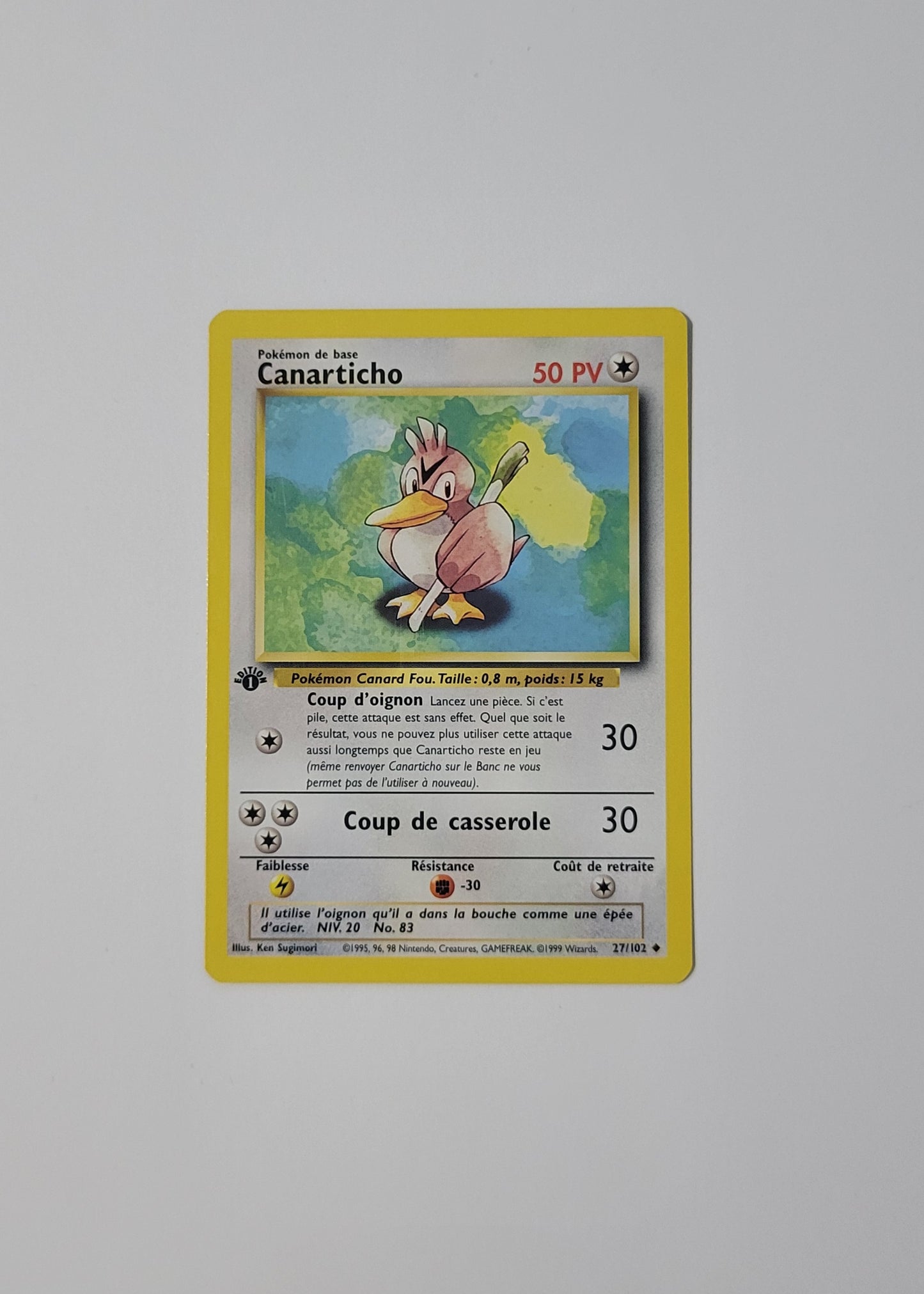 Farfetch'd [Canarticho] 27/102 - Base Set (French, 1st Edition)